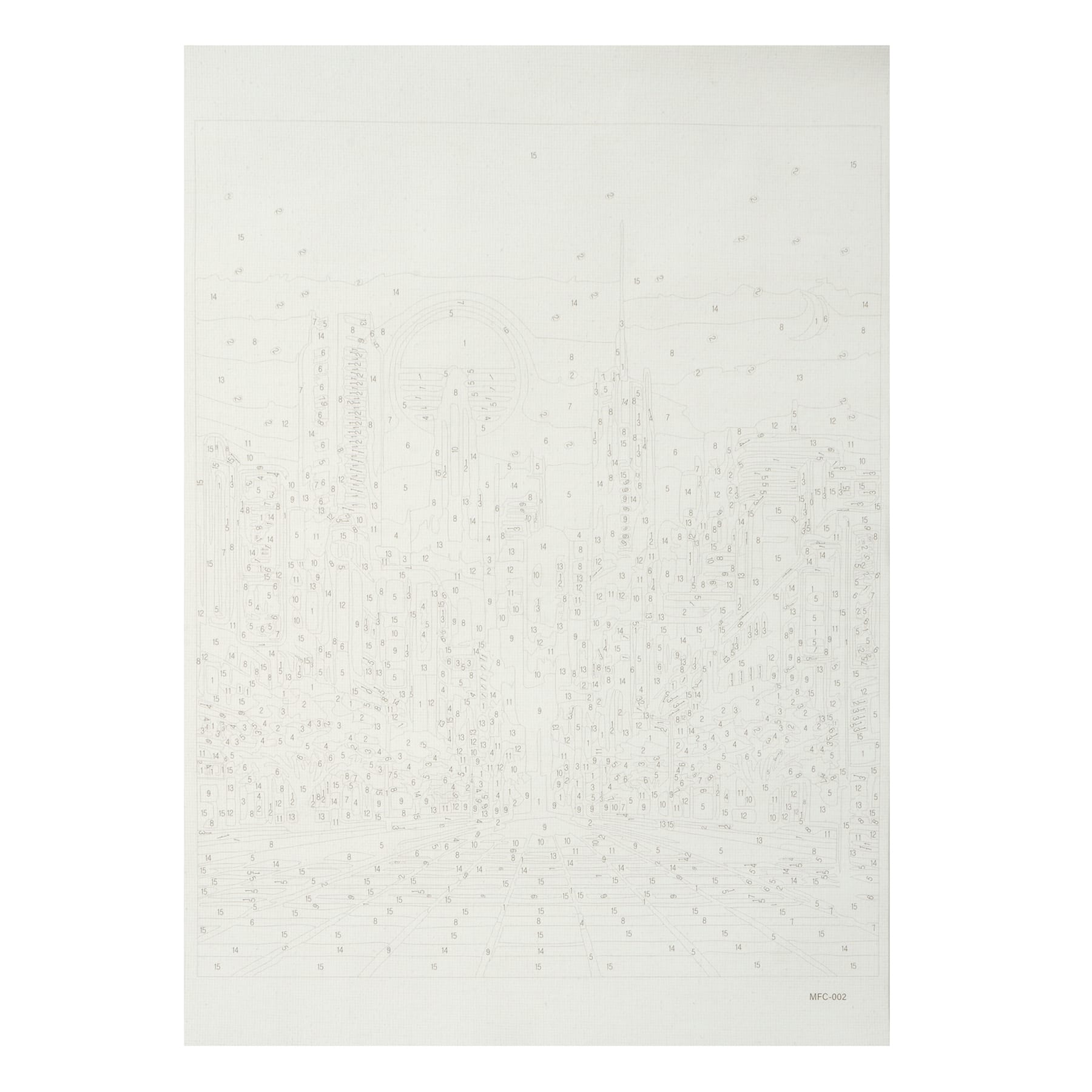 8" x 10" Futuristic City Paint-by-Number Kit with Wood Display Hanger by Artist's Loft®