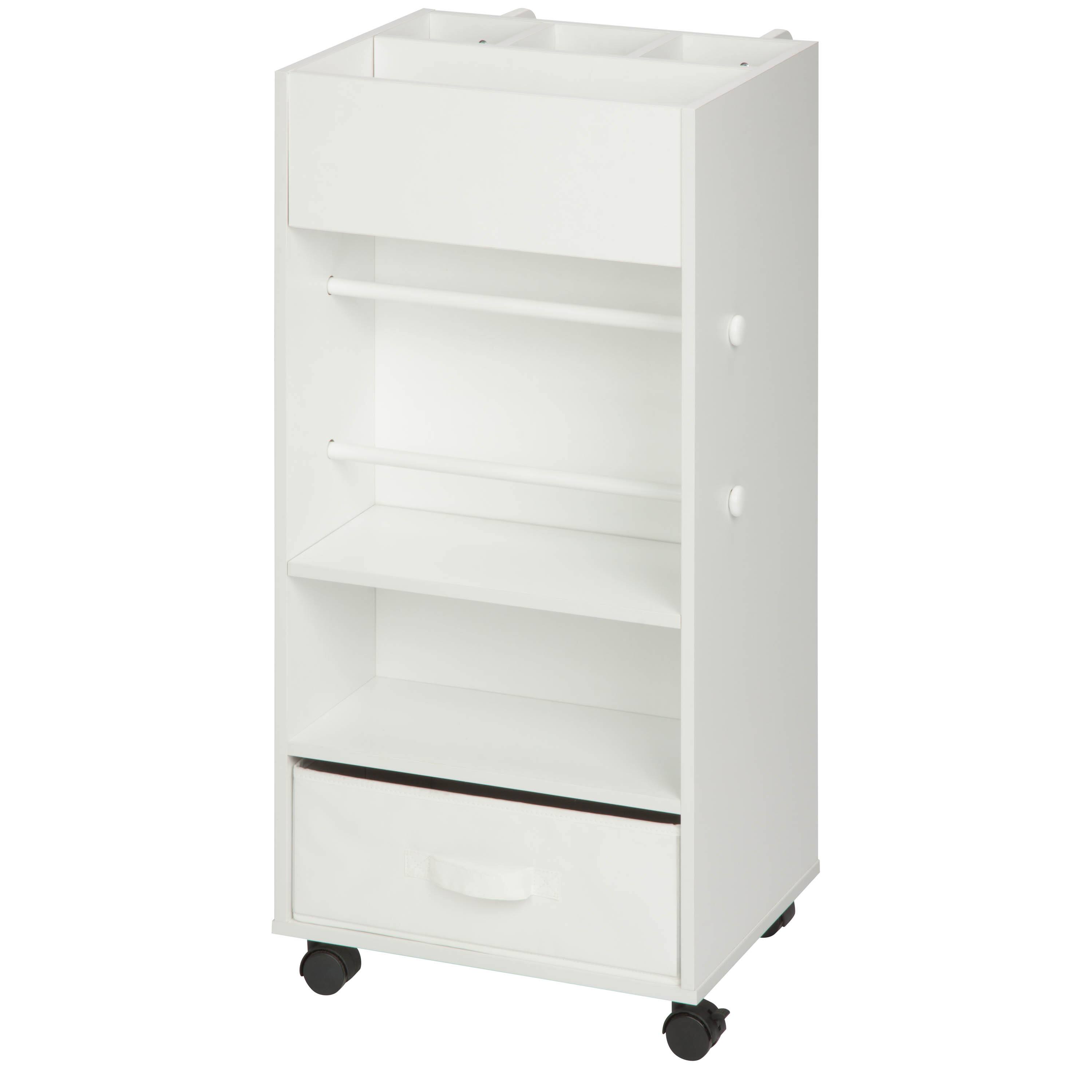 Honey Can Do White Craft Storage Cart With Wheels