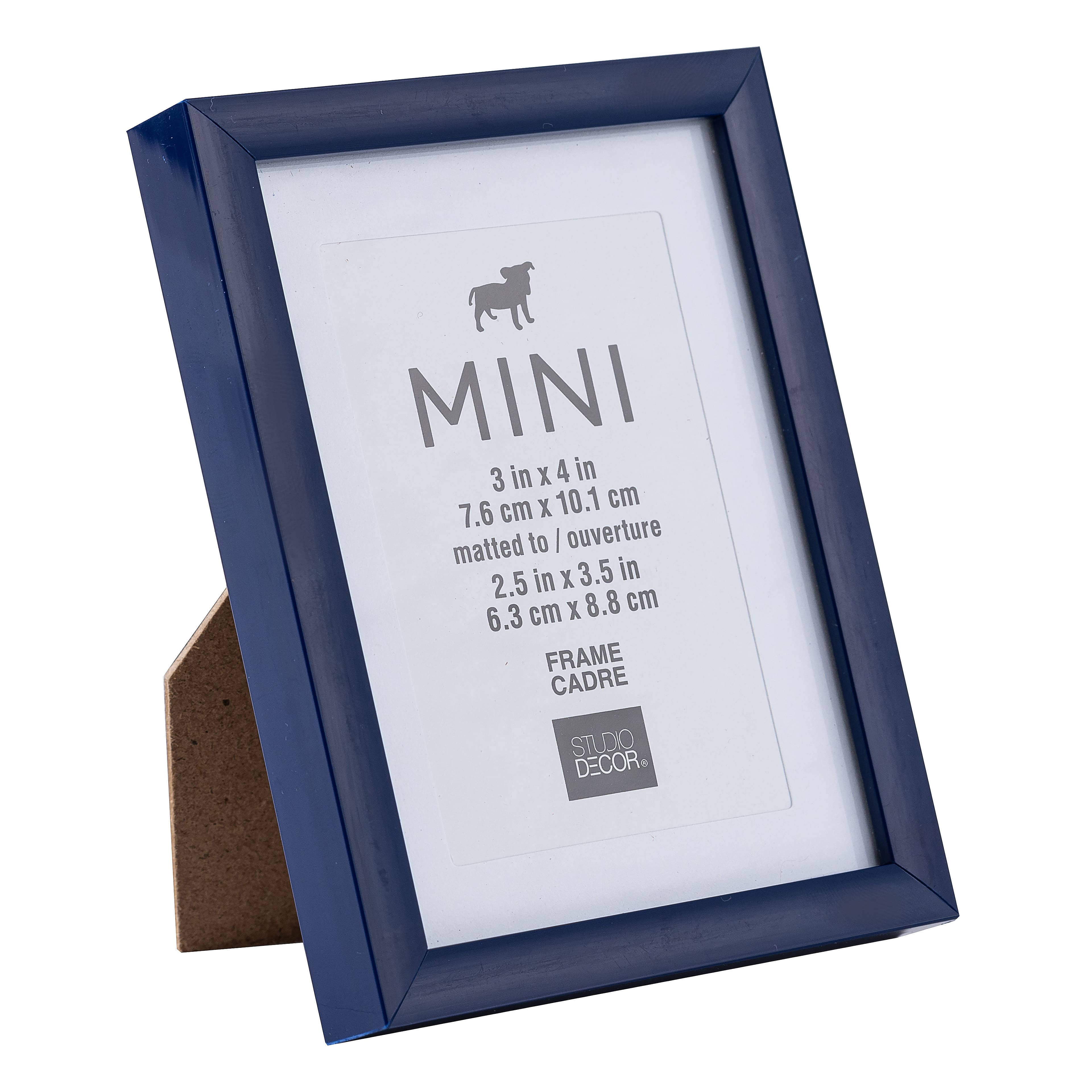 24 Pack: Mini Dark Blue Frame with Mat by Studio Décor®