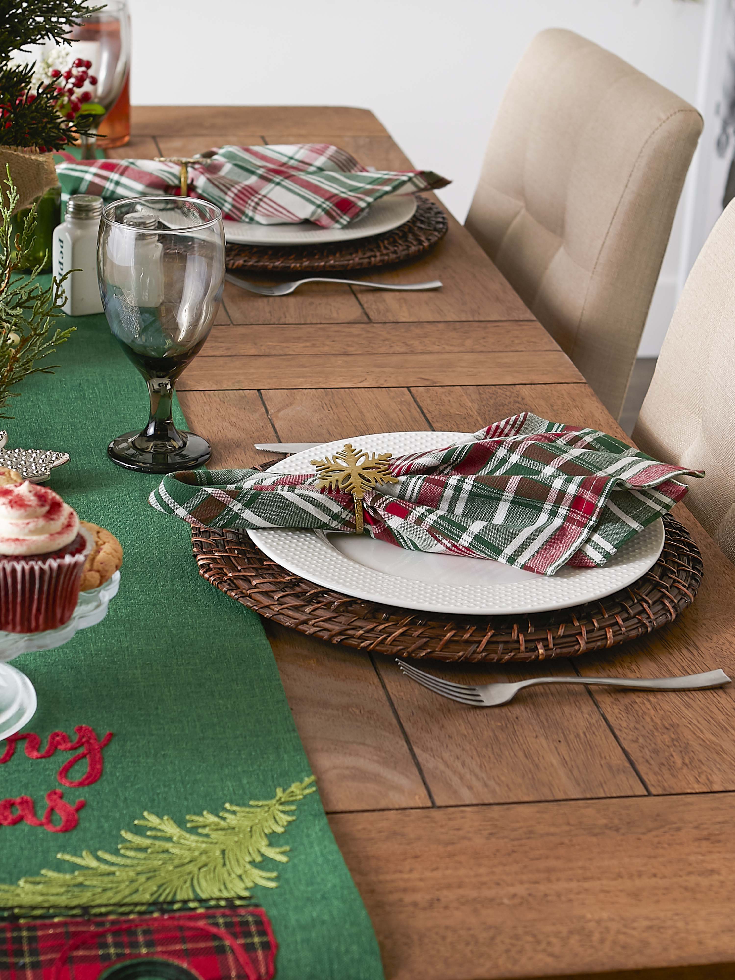 DII® Yuletide Plaid Napkins, 6ct.