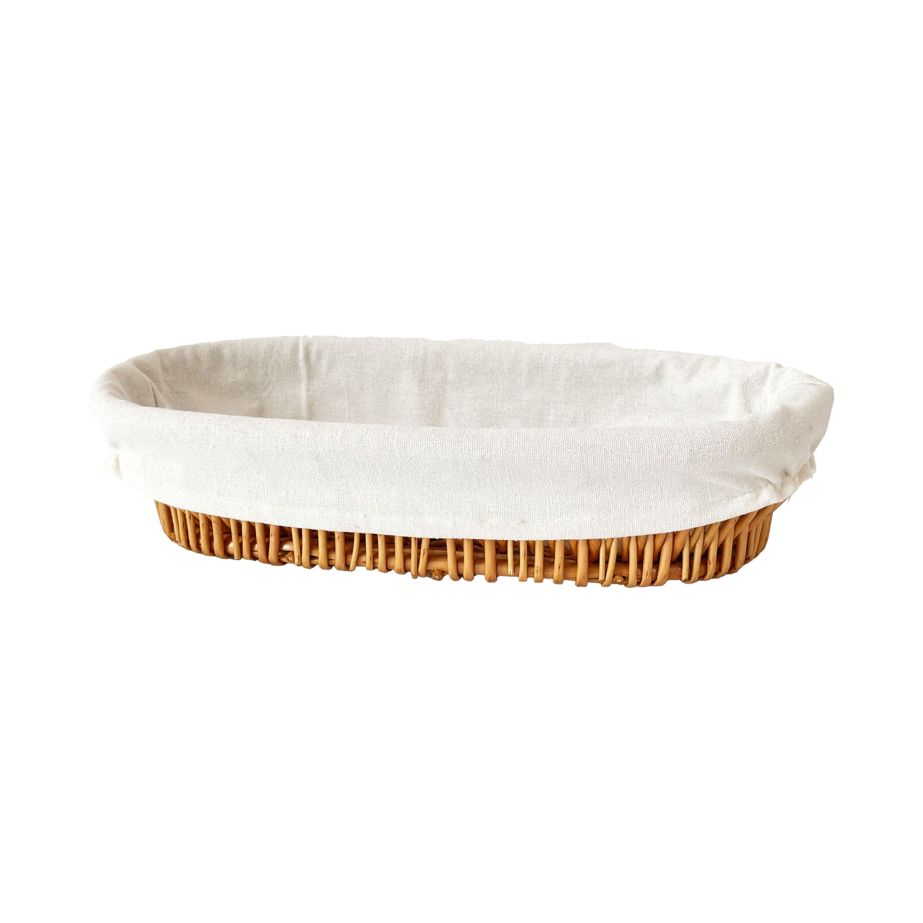 13.75&#x22; Willow Oval Cloth-Lined Bread Basket by Ashland&#xAE;