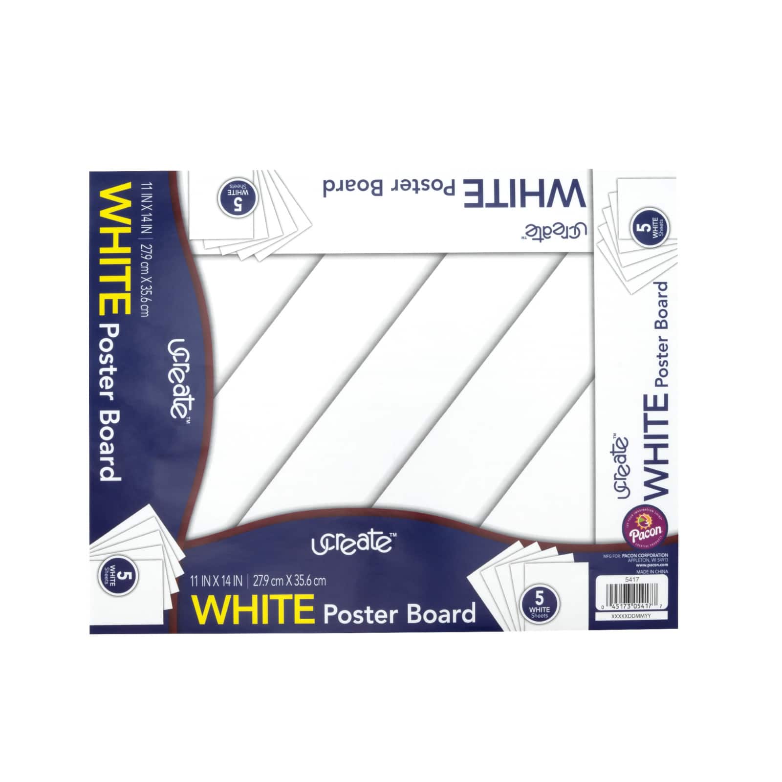 Pacon® White 11" x 14" Poster Boards, 5ct.