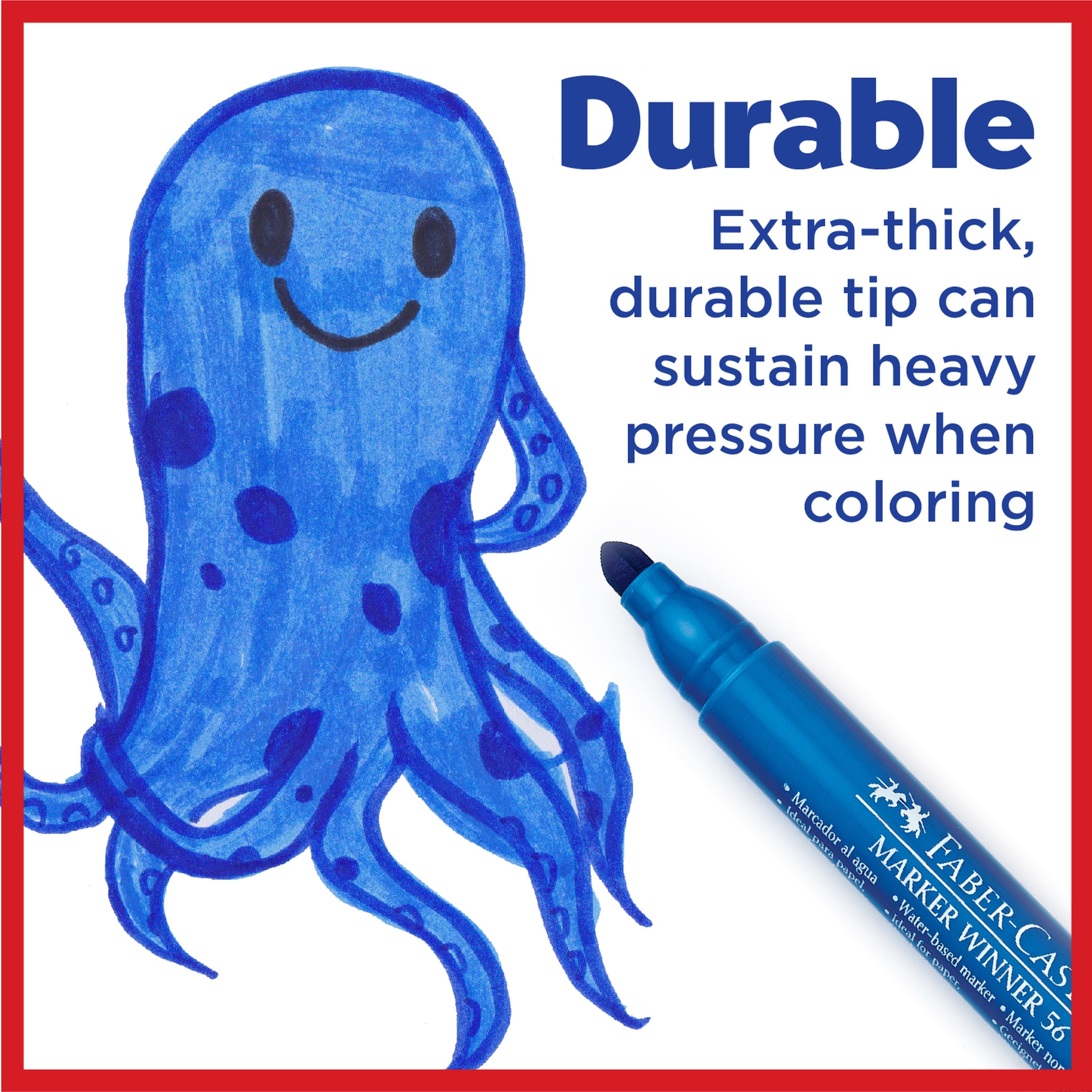 Faber-Castell 12 Color Broadline Jumbo Markers