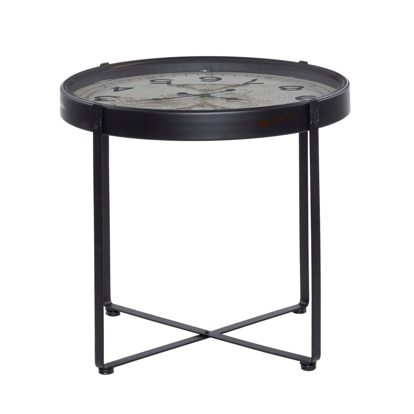 24&#x22; Black Iron Farmhouse Accent Table