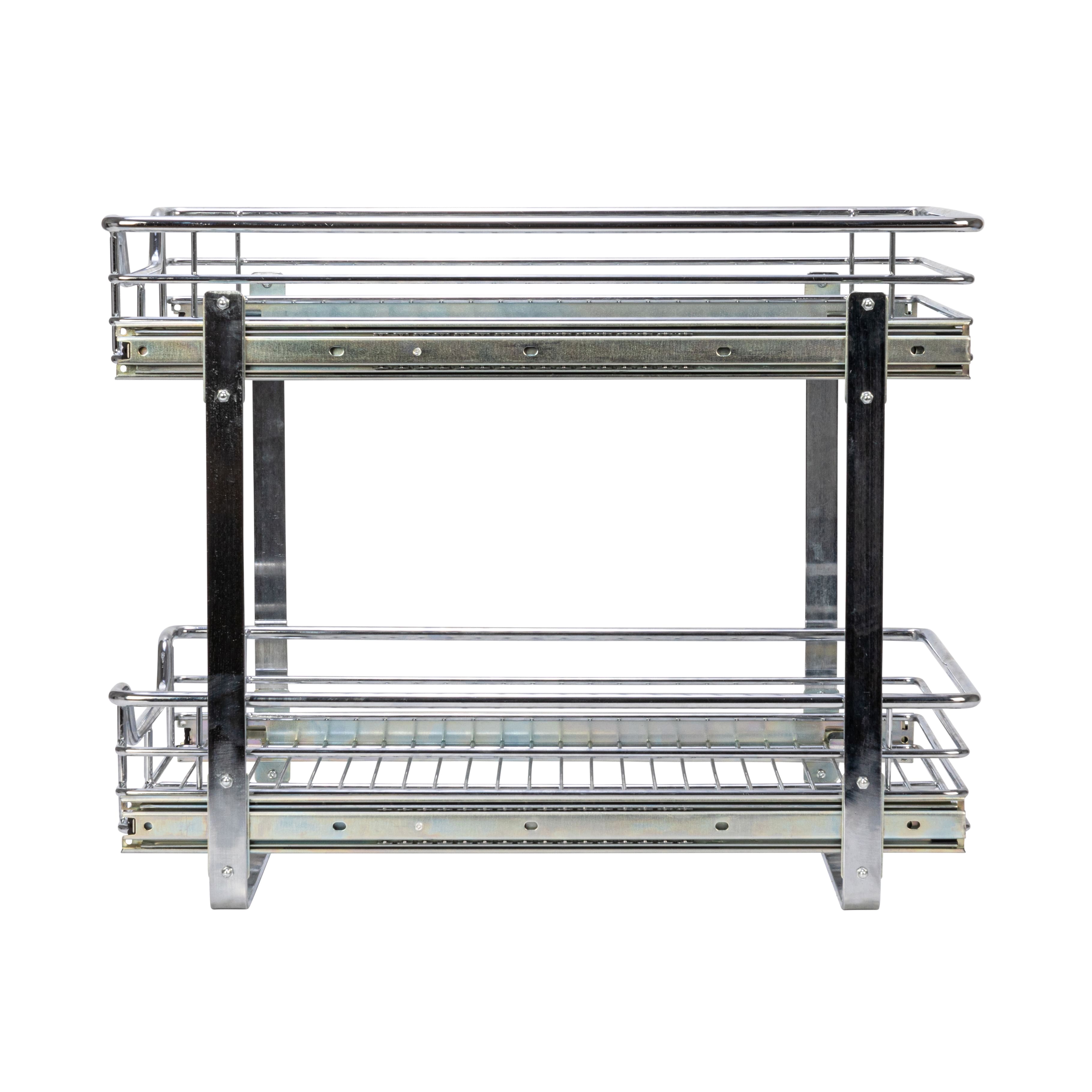 Household Essentials Glidez Chrome 2-Tier Cabinet Organizer
