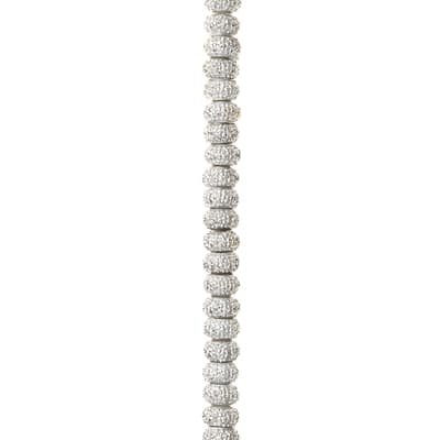 Silver Studded Resin Rondel Beads, 8mm by Bead Landing™ image