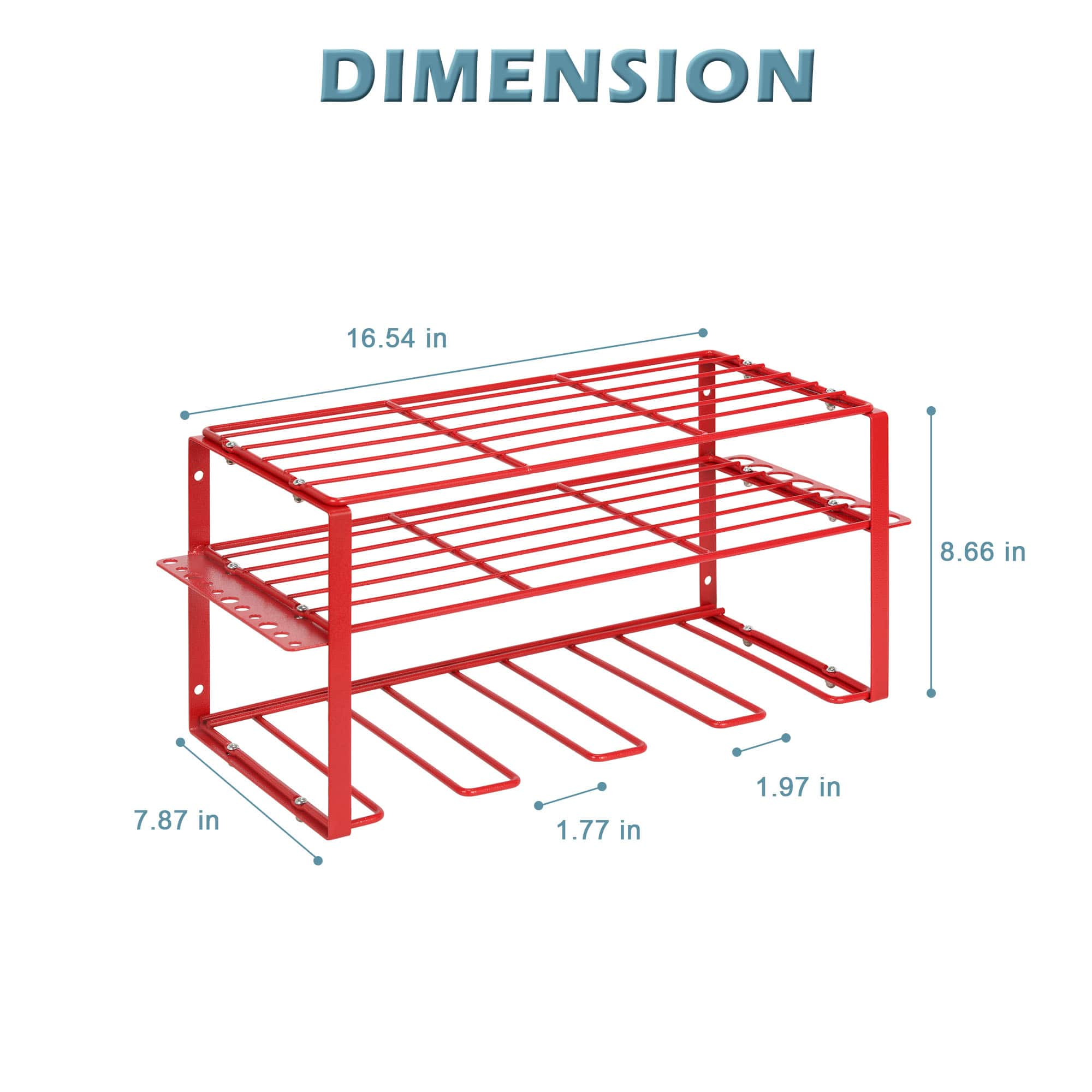 NEX&#x2122; 16.5&#x22; Red Power Tool Organizer Wall Shelf