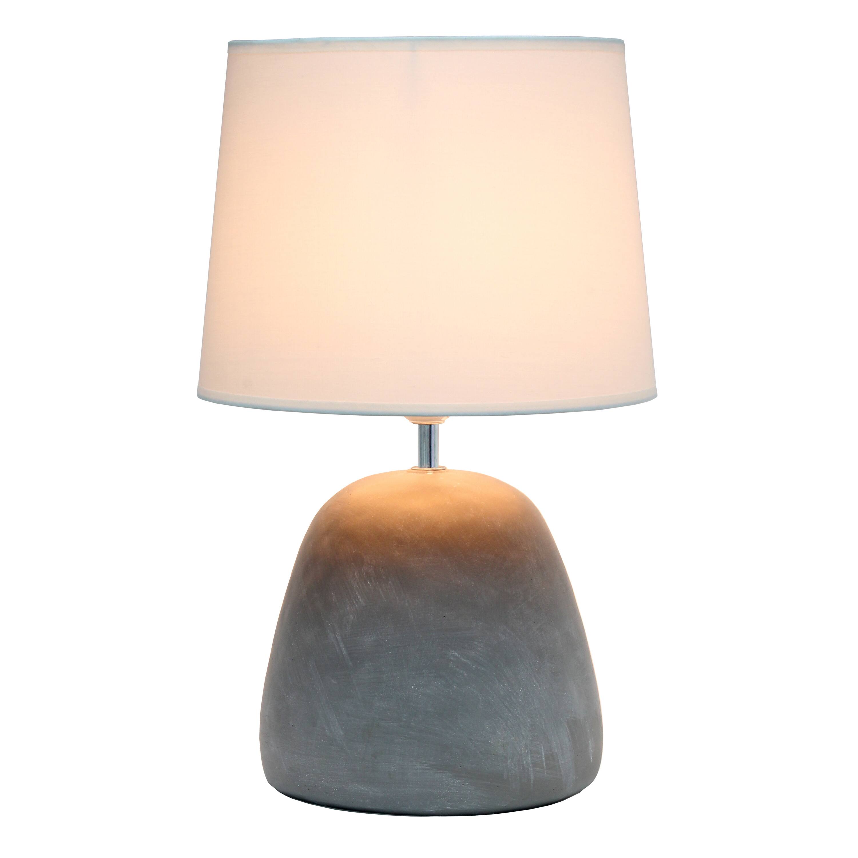 Simple Designs&#x2122; 17&#x22; Round Concrete Table Lamp
