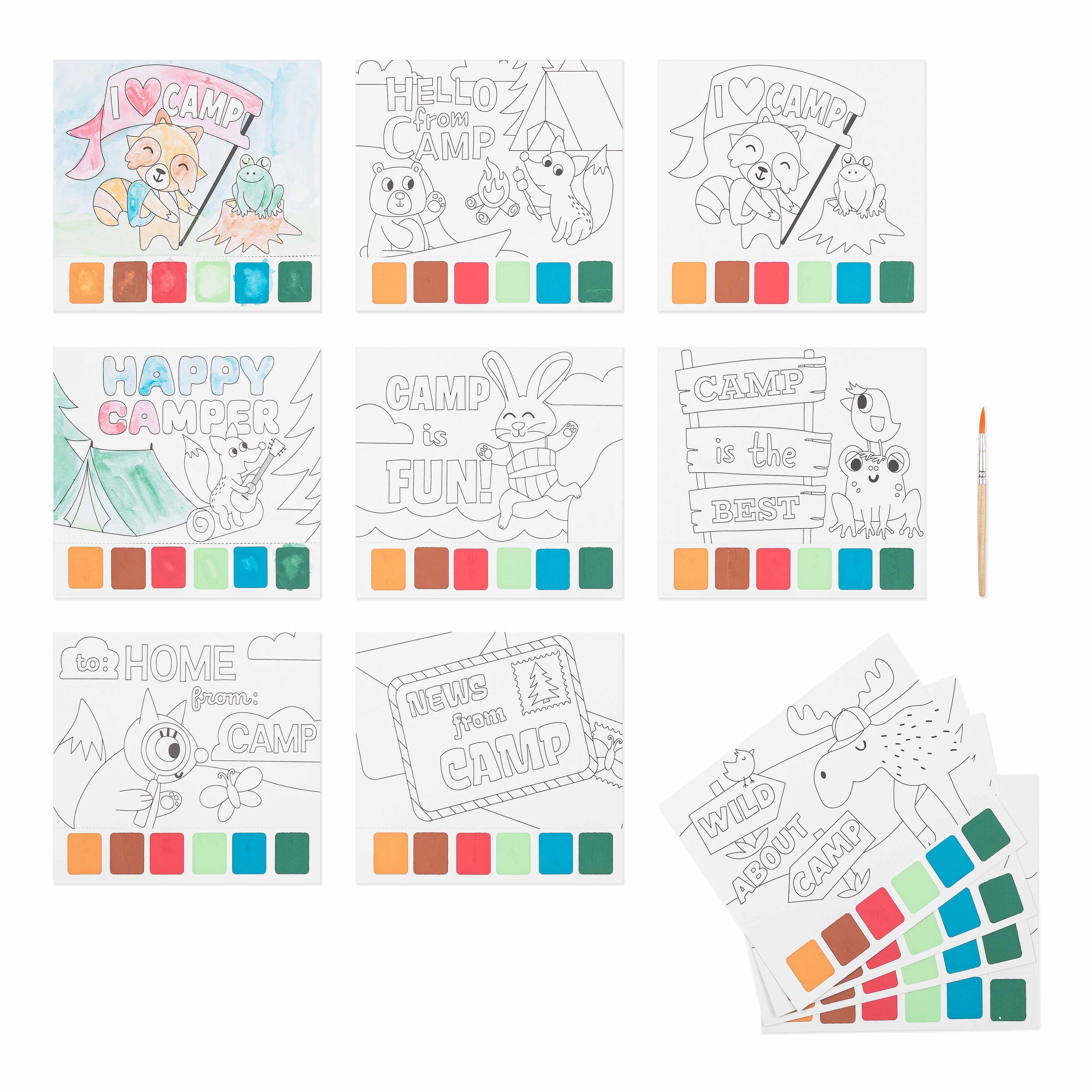Little Yellow Bicycle&#xAE; Hello from Camp Watercolor Postcard Kit