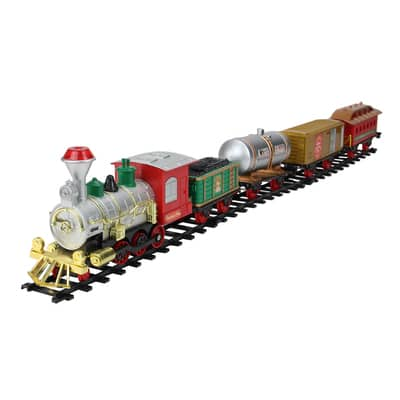 17-Piece Battery Operated Lighted & Animated Christmas Express Train ...