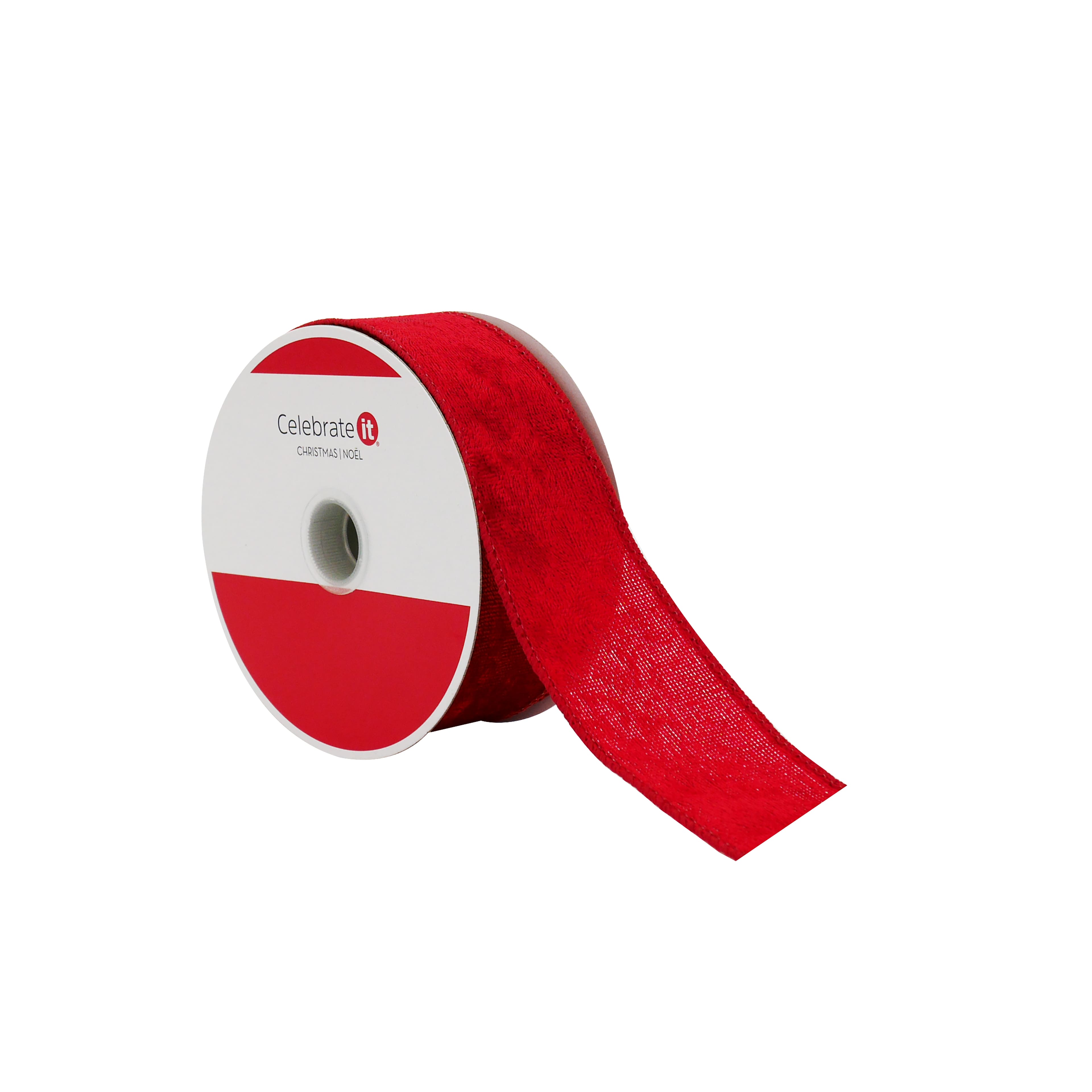 1.5&#x22; x 25ft. Red Velvet Wired Ribbon by Celebrate It&#xAE;