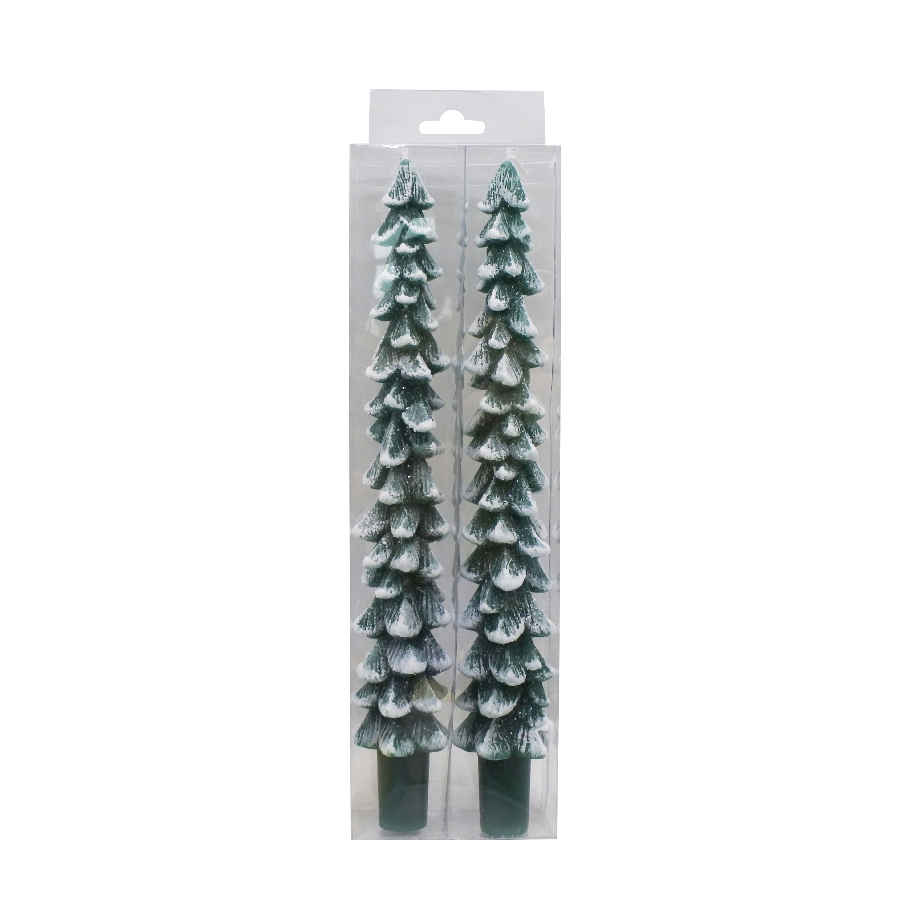 10&#x22; Green Tree Taper Candles, 2ct. by Ashland&#xAE;