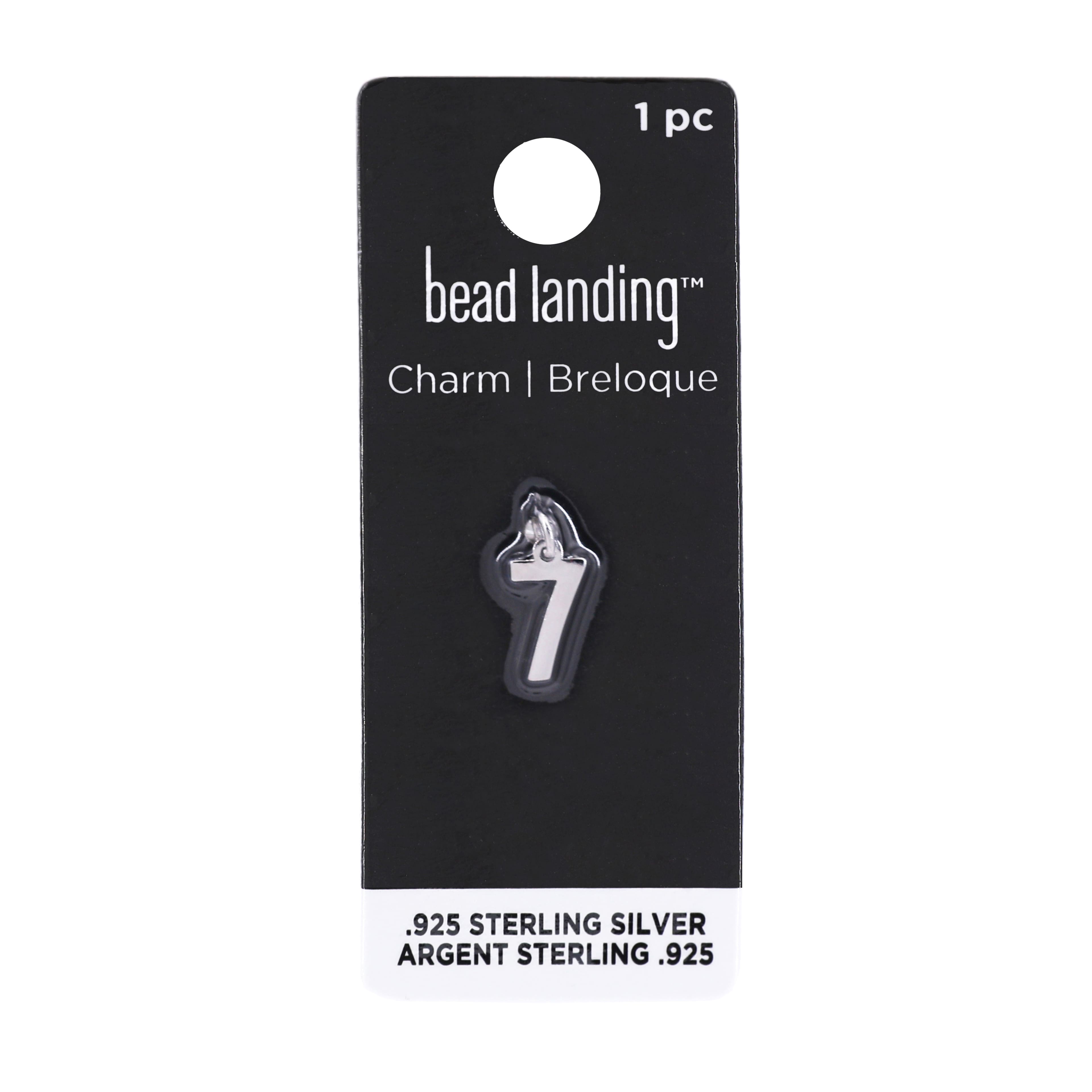 12 Pack: Sterling Silver Number Charm by Bead Landing™