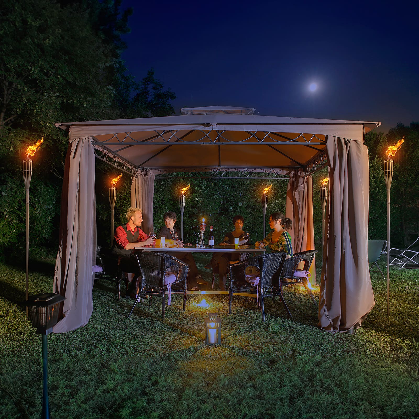 Sorbus 48" Matney Outdoor Bamboo Torches, 12ct.