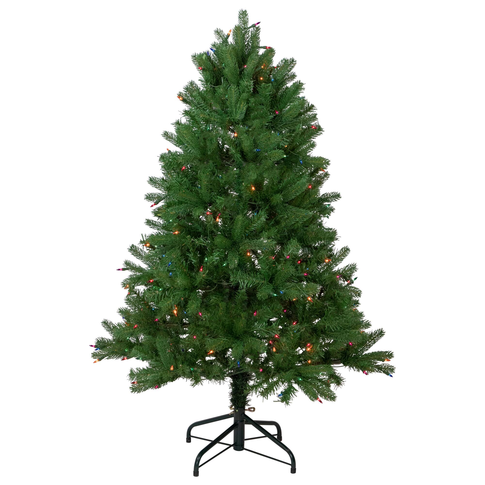 4ft. Pre-Lit Sierra Noble Fir Artificial Christmas Tree, Multicolor Lights