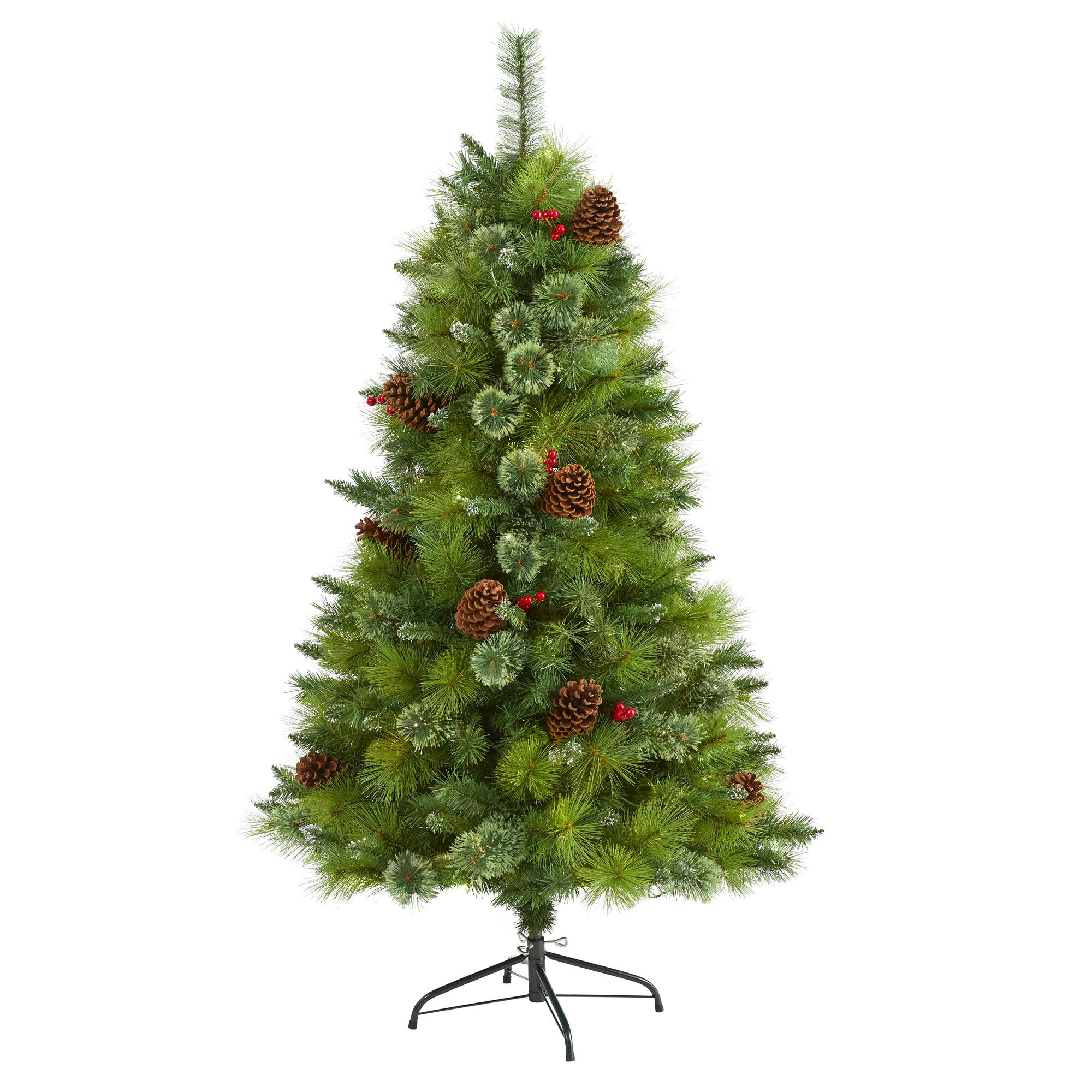 5ft. Unlit Montana Mixed Pine Artificial Christmas Tree with Pinecones and Berries