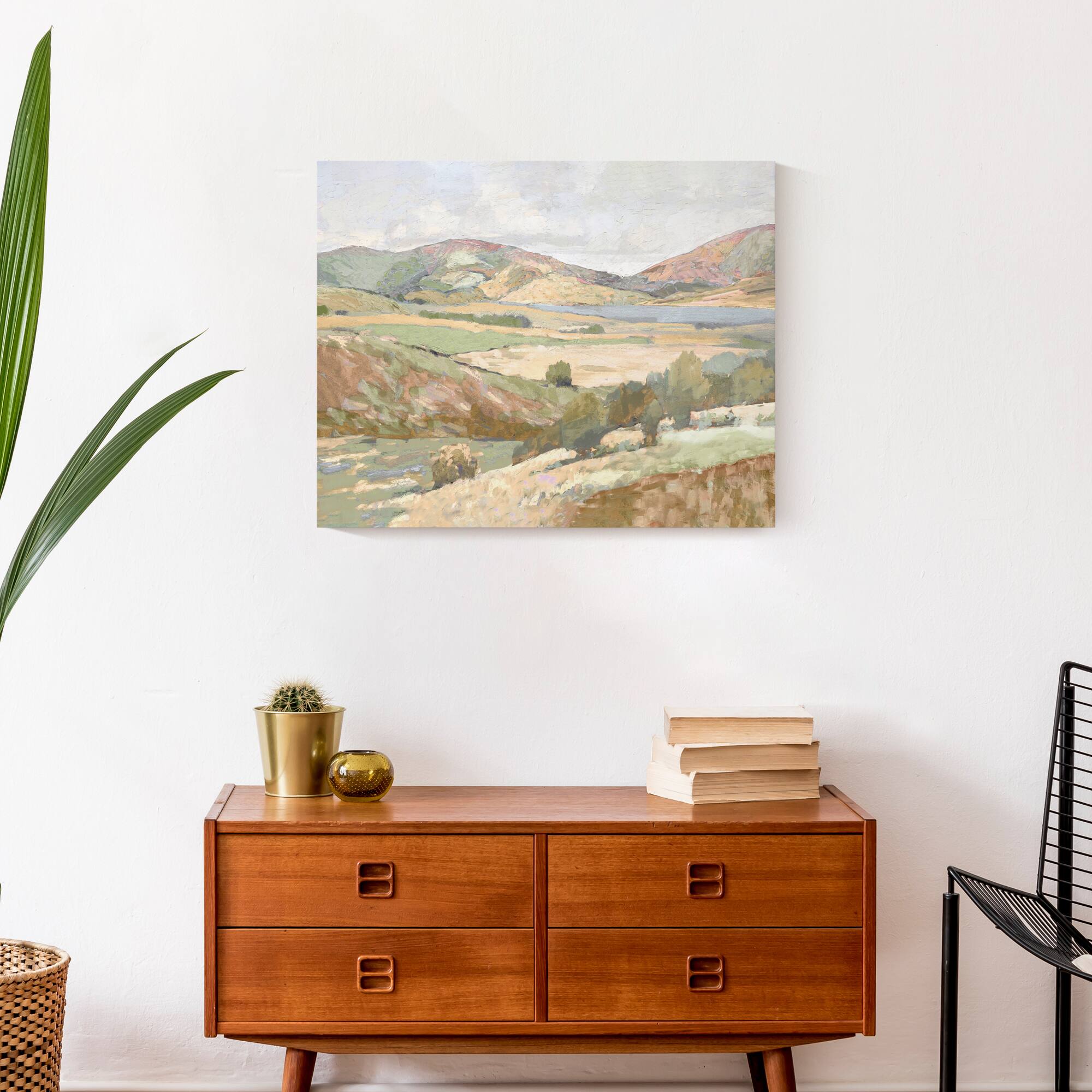 Soft Pastel Landscape 20&#x22; x 16&#x22; Canvas Wall Art