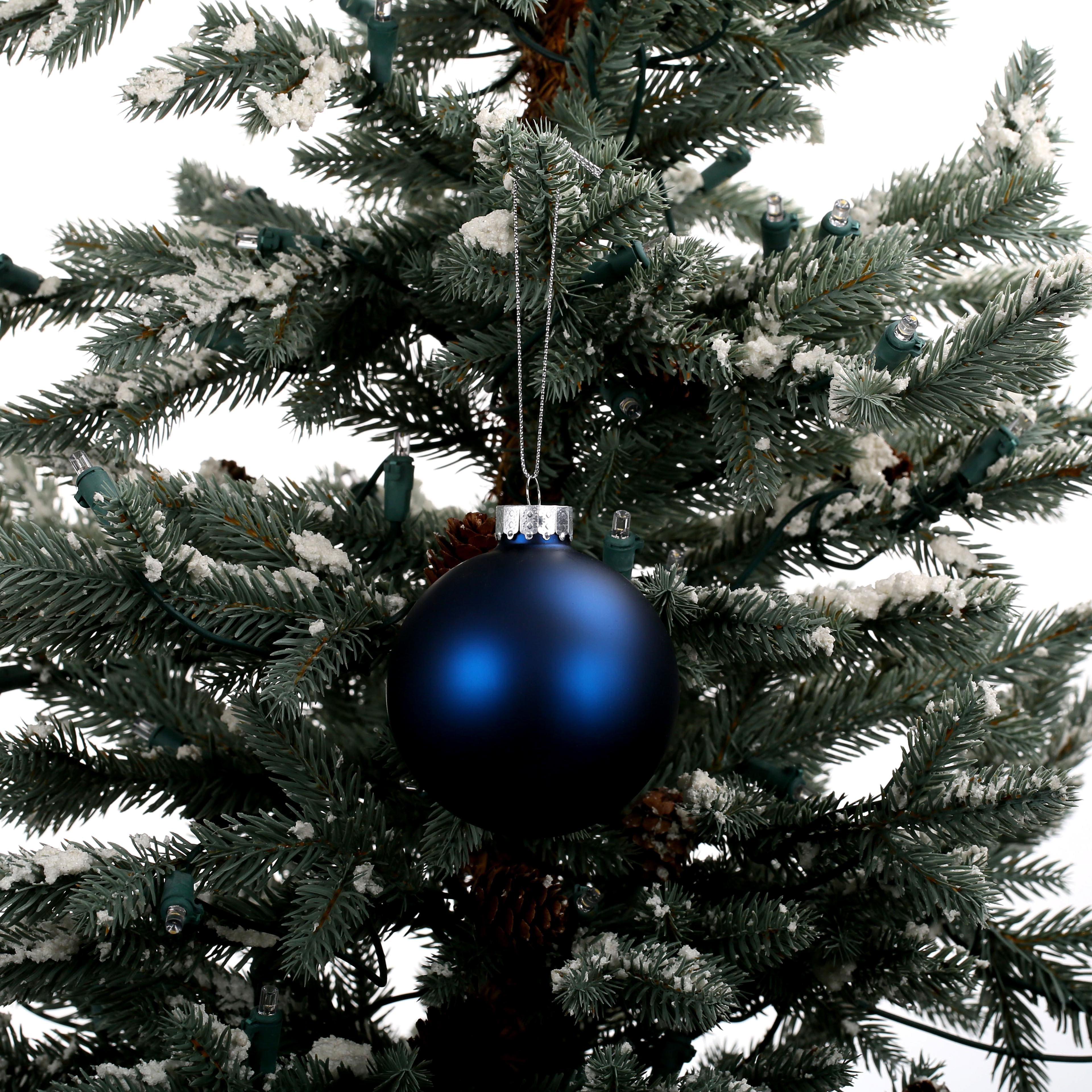 6 Pack 3&#x22; Matte Blue Glass Ball Ornaments by Ashland&#xAE;