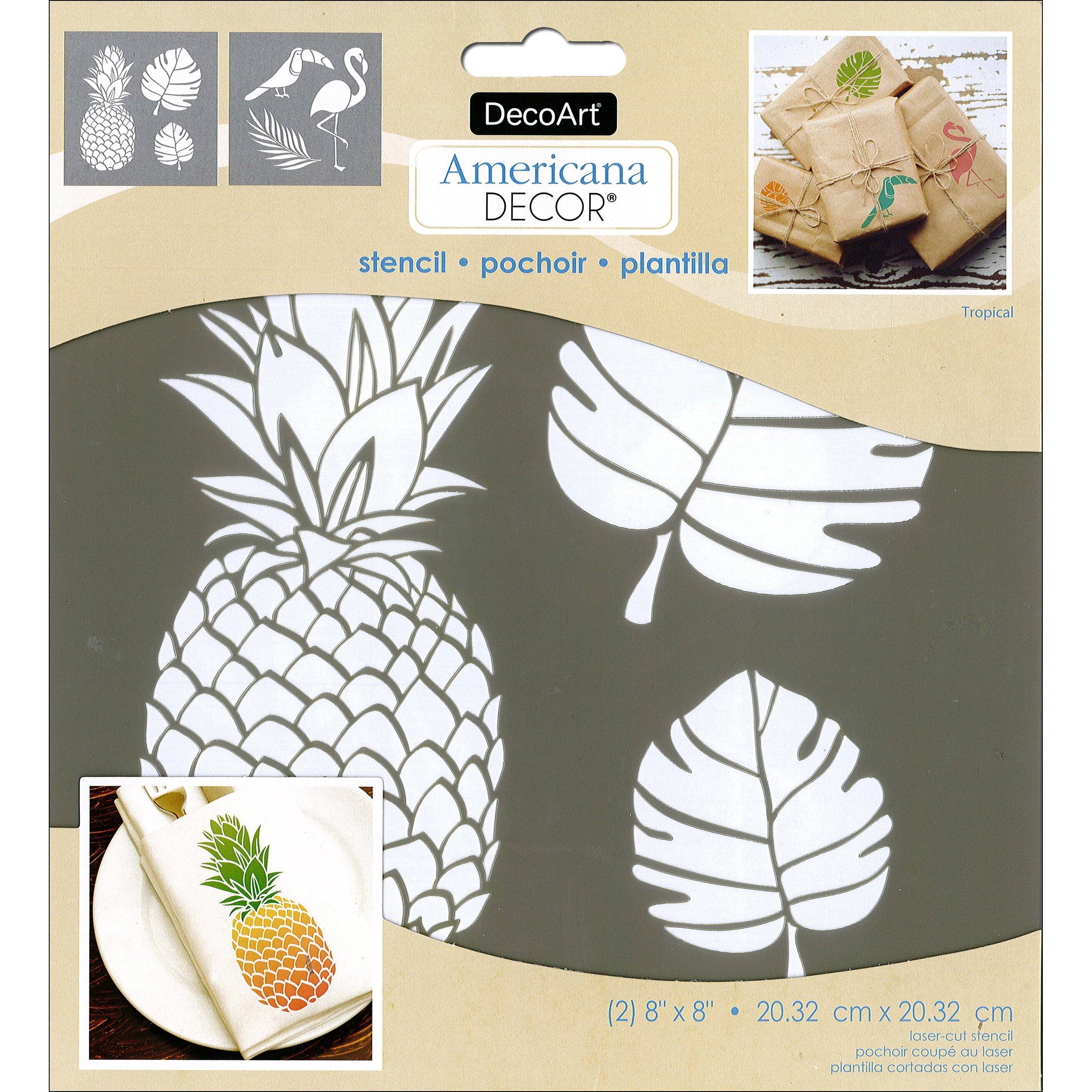 DecoArt Americana Decor 2ct. Tropical Stencils, 8 x 8 By Deco Art