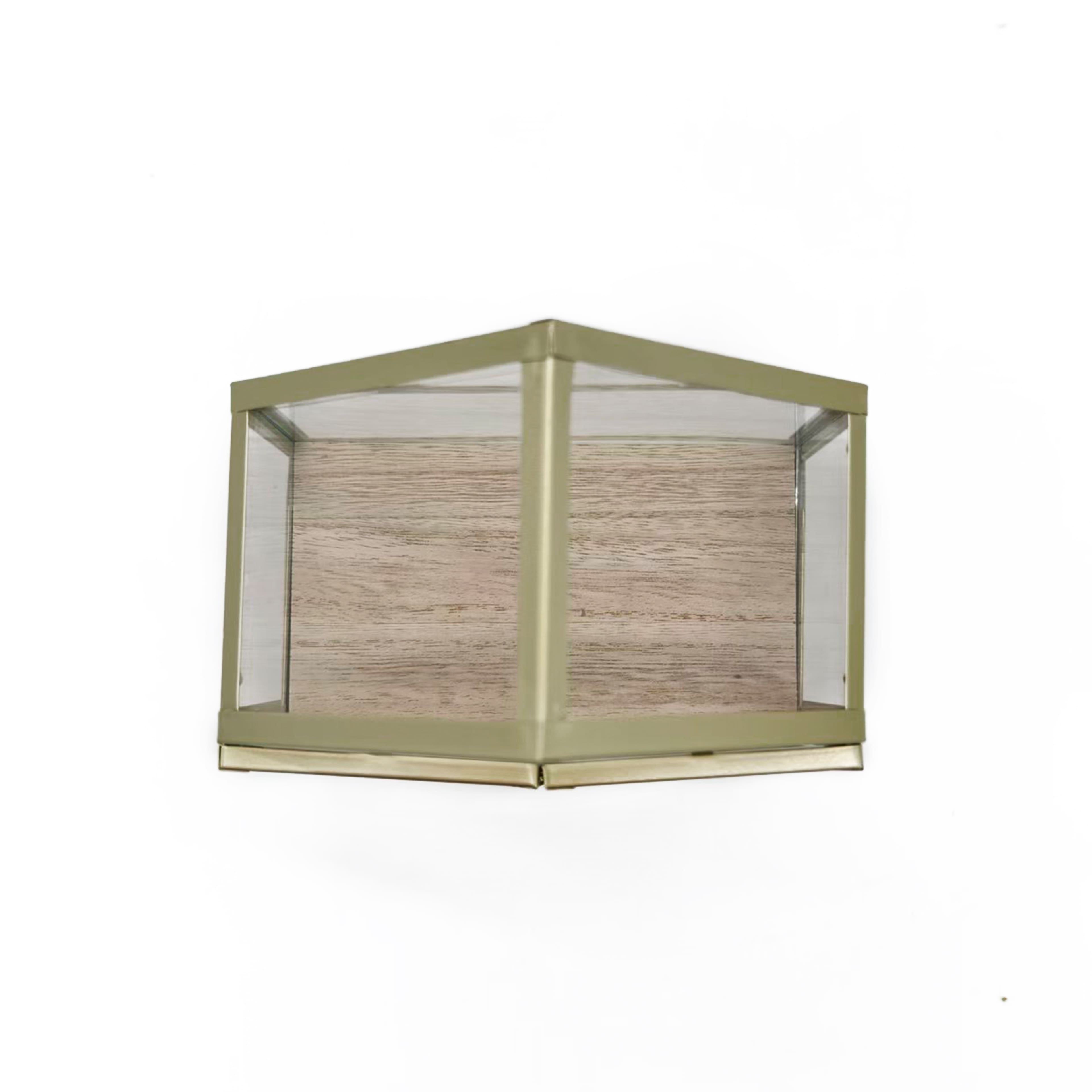 10&#x22; Gold Metal &#x26; Glass Terrarium House by Ashland&#xAE;