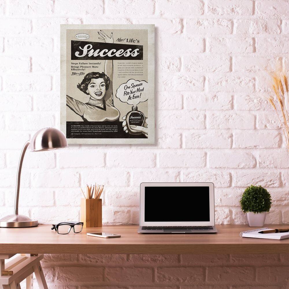Stupell Industries Success Spray Funny Vintage Comic Wall Accent