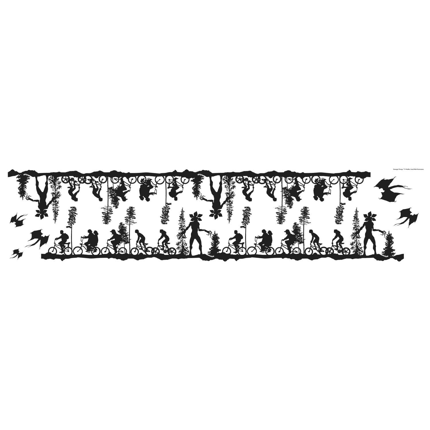RoomMates Stranger Things Forest Scene Peel &#x26; Stick Wall Decal Set