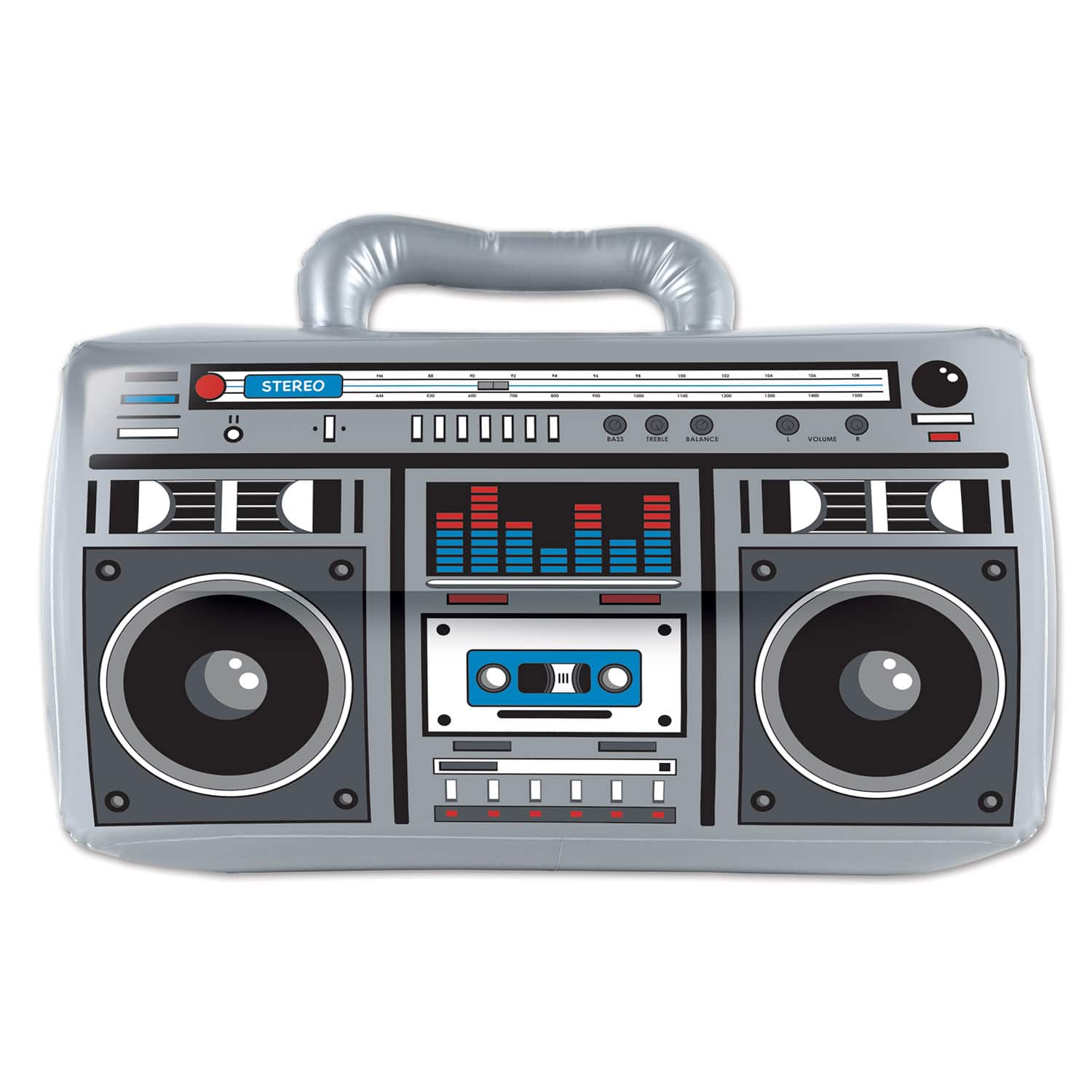 Beistle 11" x 16" Gray & Silver Inflatable Boom Box