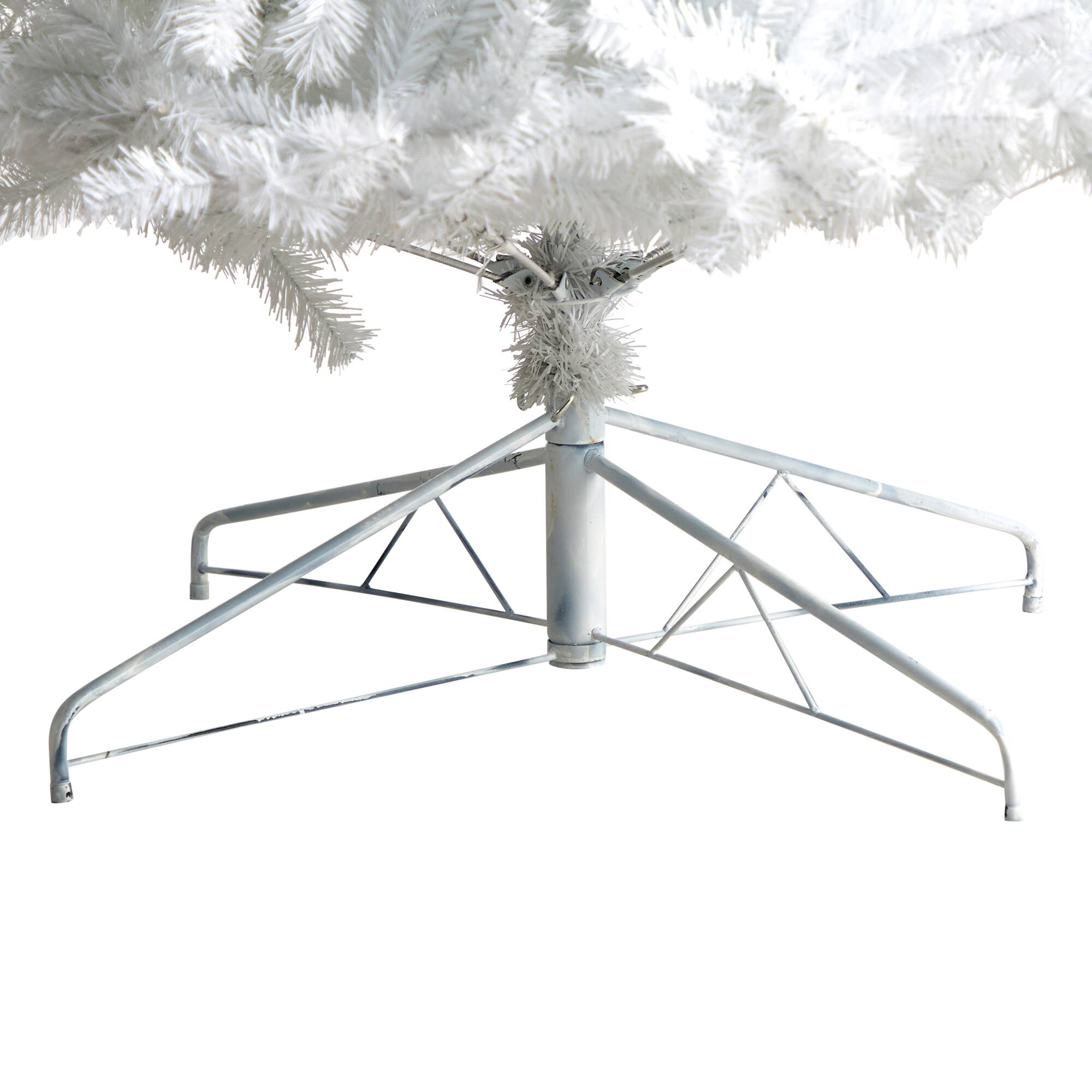10ft. Pre-Lit White Artificial Christmas Tree, Clear LED Lights