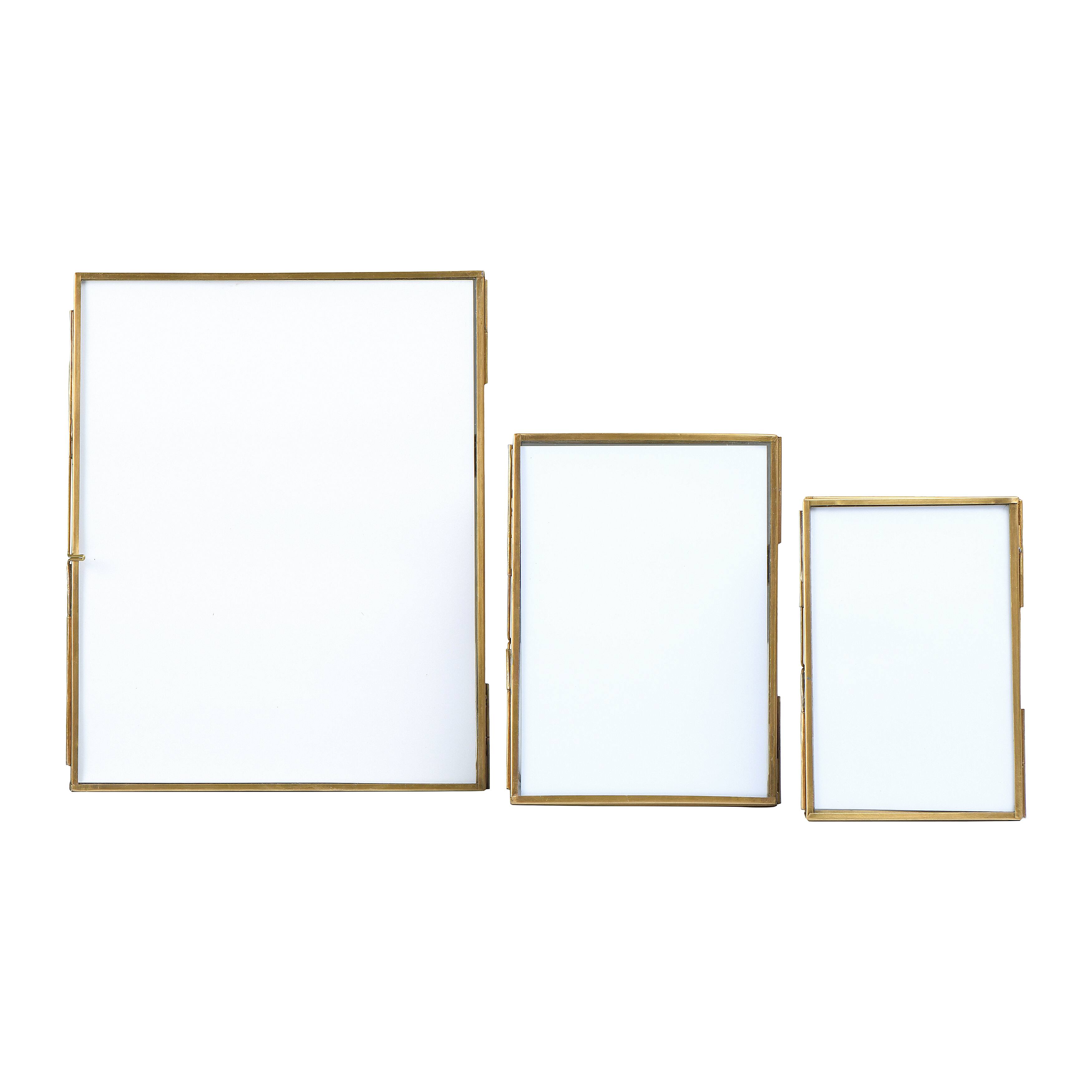 3 Pack Gold Brass Framed Photo Frame