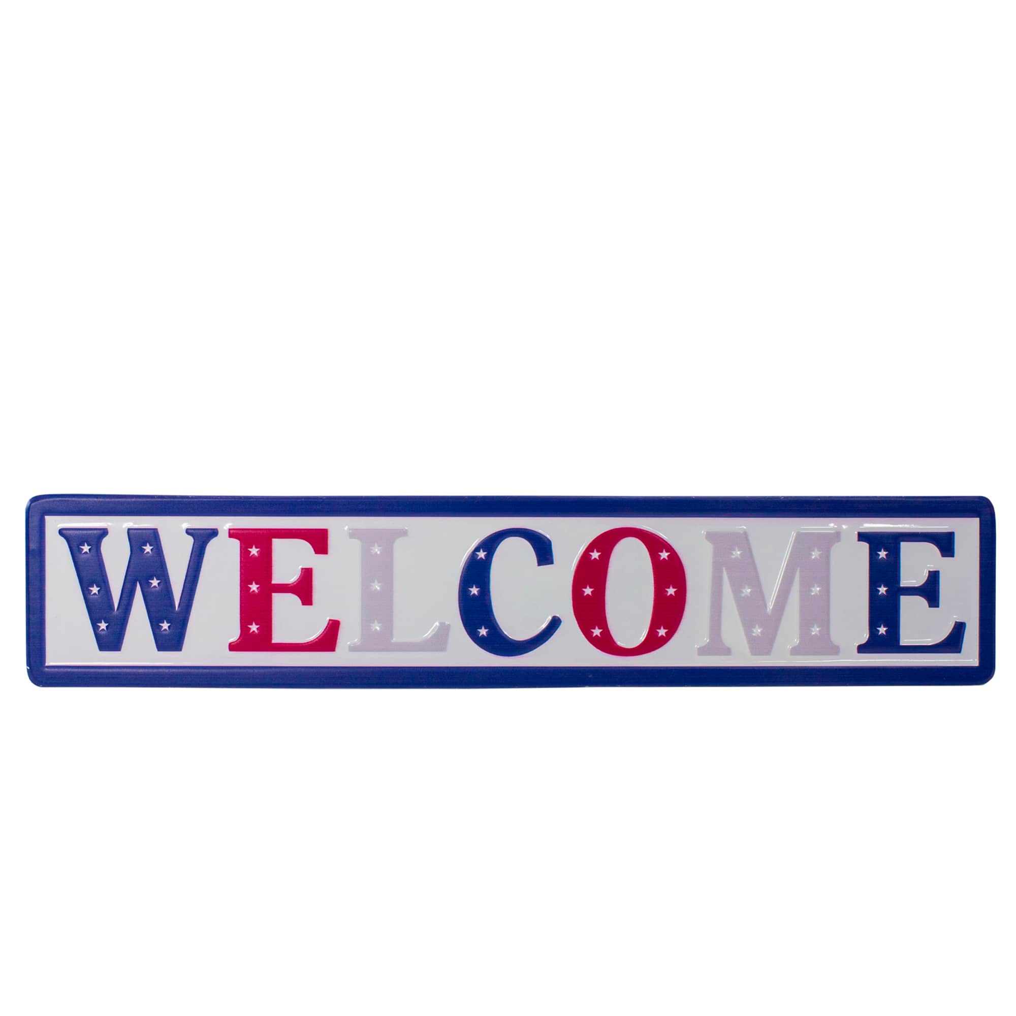 18&#x22; Metal Patriotic WELCOME Sign Wall D&#xE9;cor