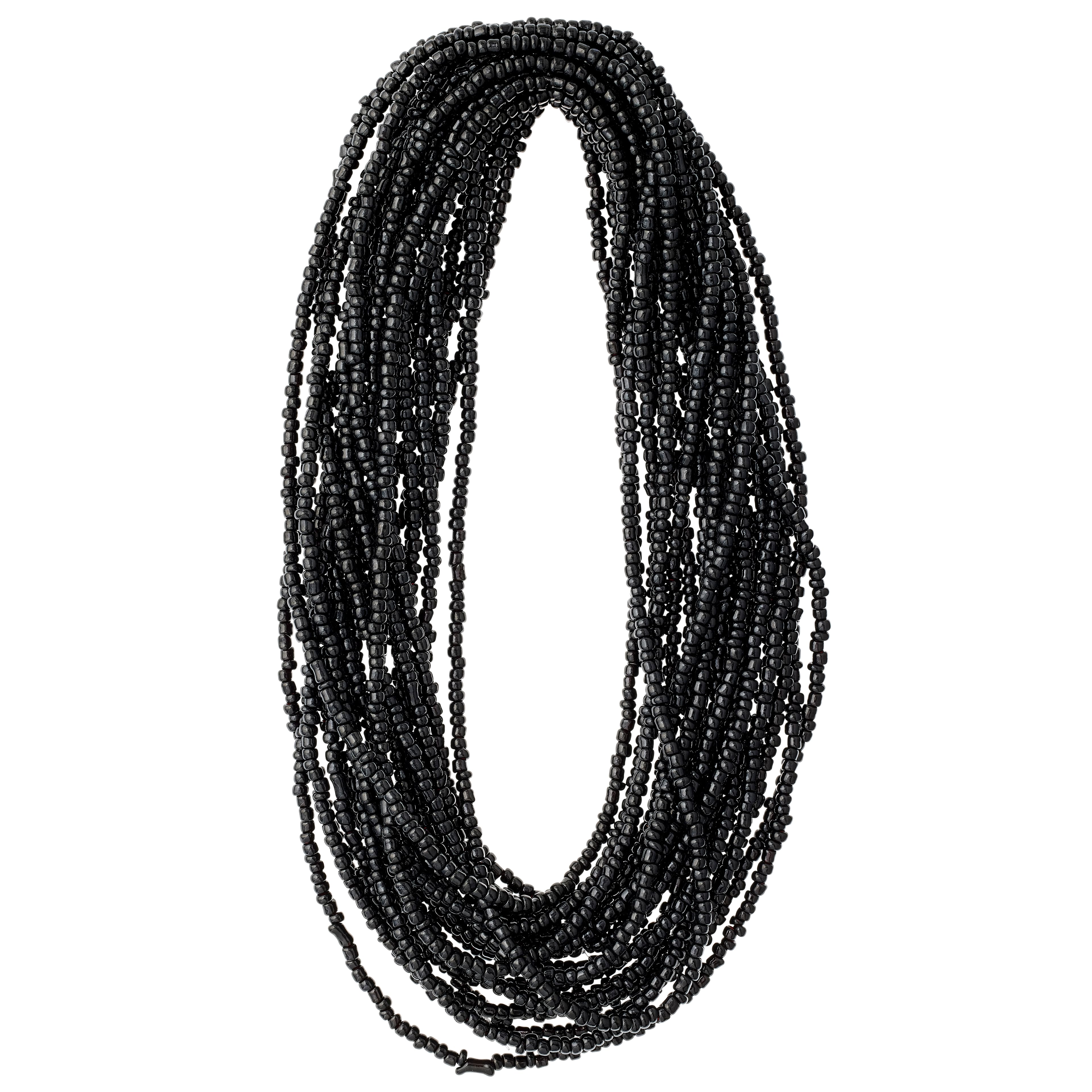 Black Glass Seed Rondel Beads, 10/0 by Bead Landing&#x2122;