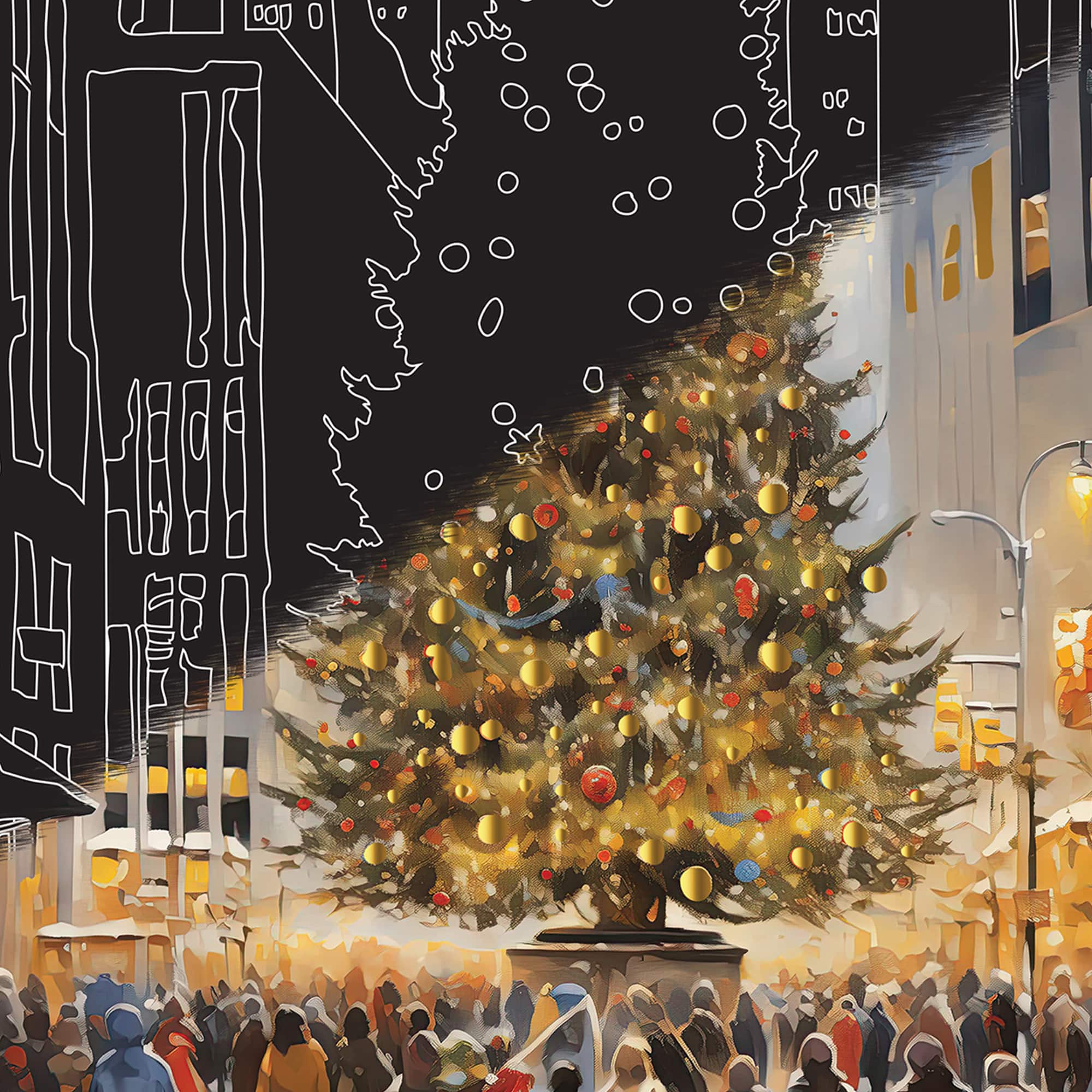 Brea Reese&#x2122; 9&#x22; x 12&#x22; Christmas in the City Scratch Art Paper Pad