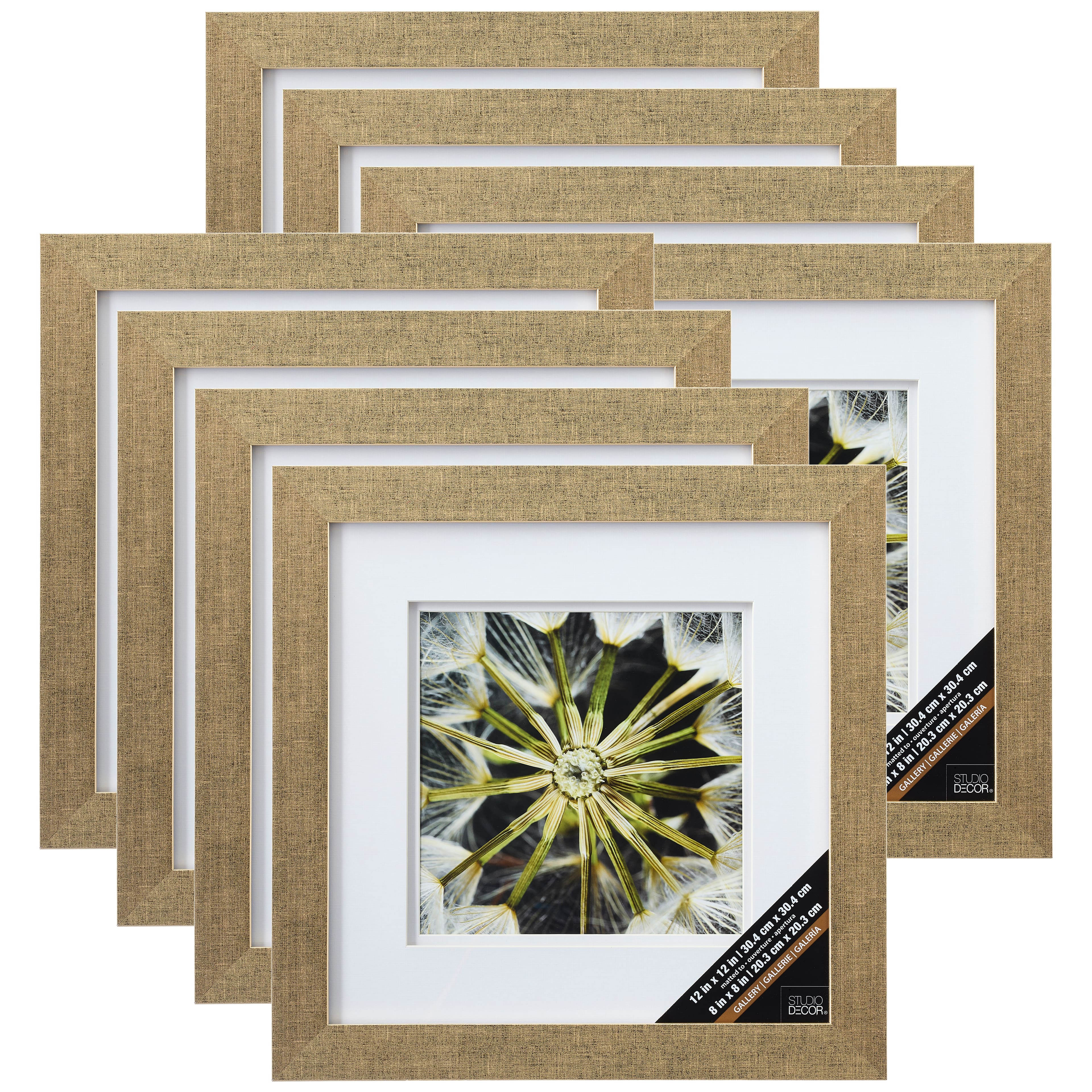 8 Pack: Champagne Wall Frame with Double Mat, Gallery by Studio Décor®