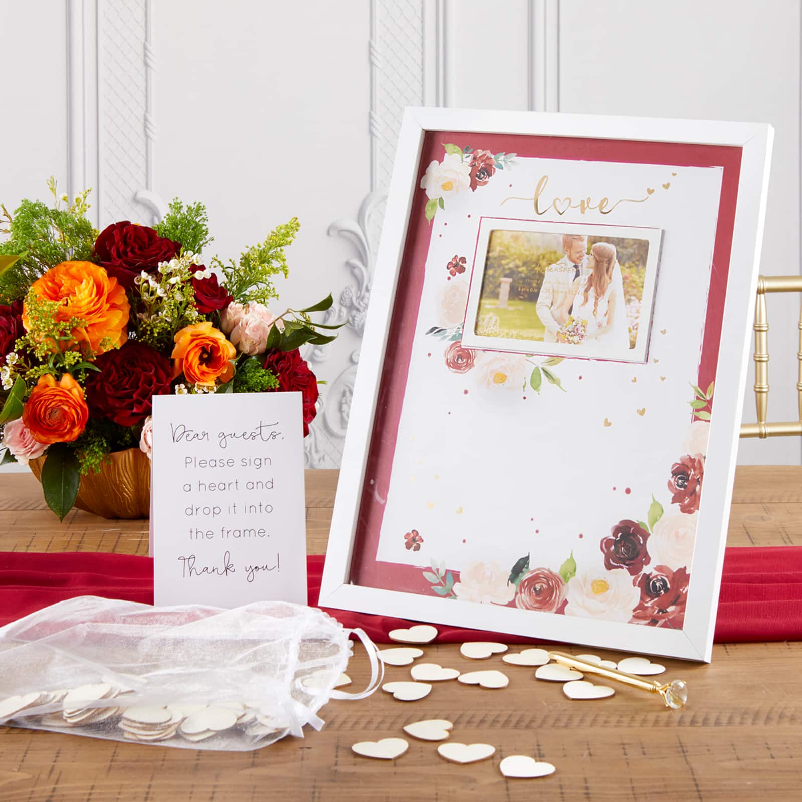 Kate Aspen&#xAE; Burgundy Blush Wedding Guest Book Alternative