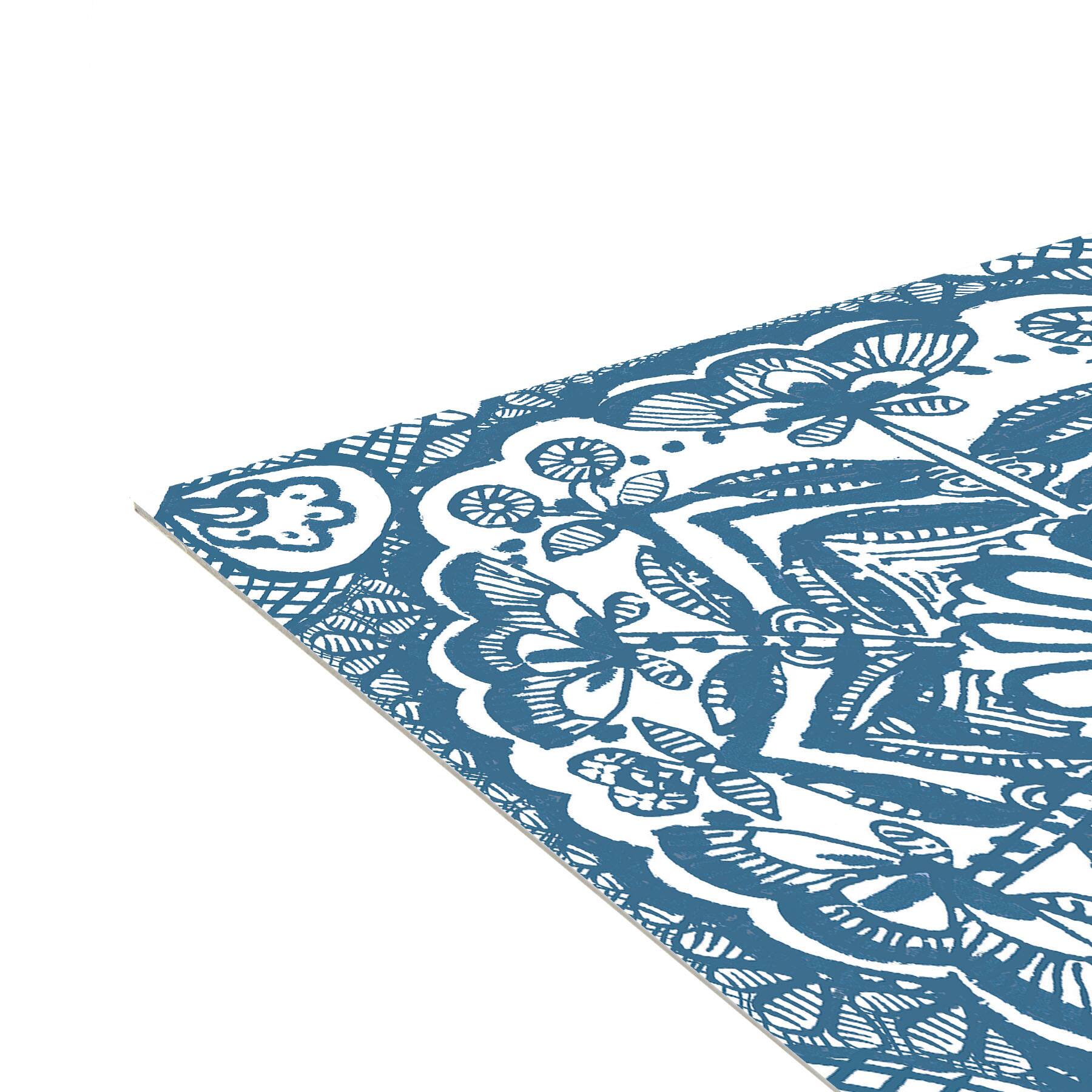 FloorPops Erina Blue Peel & Stick Floor Tiles