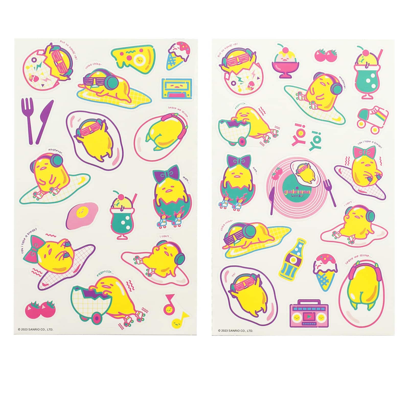 Gudetama Lazy 80's Stickers