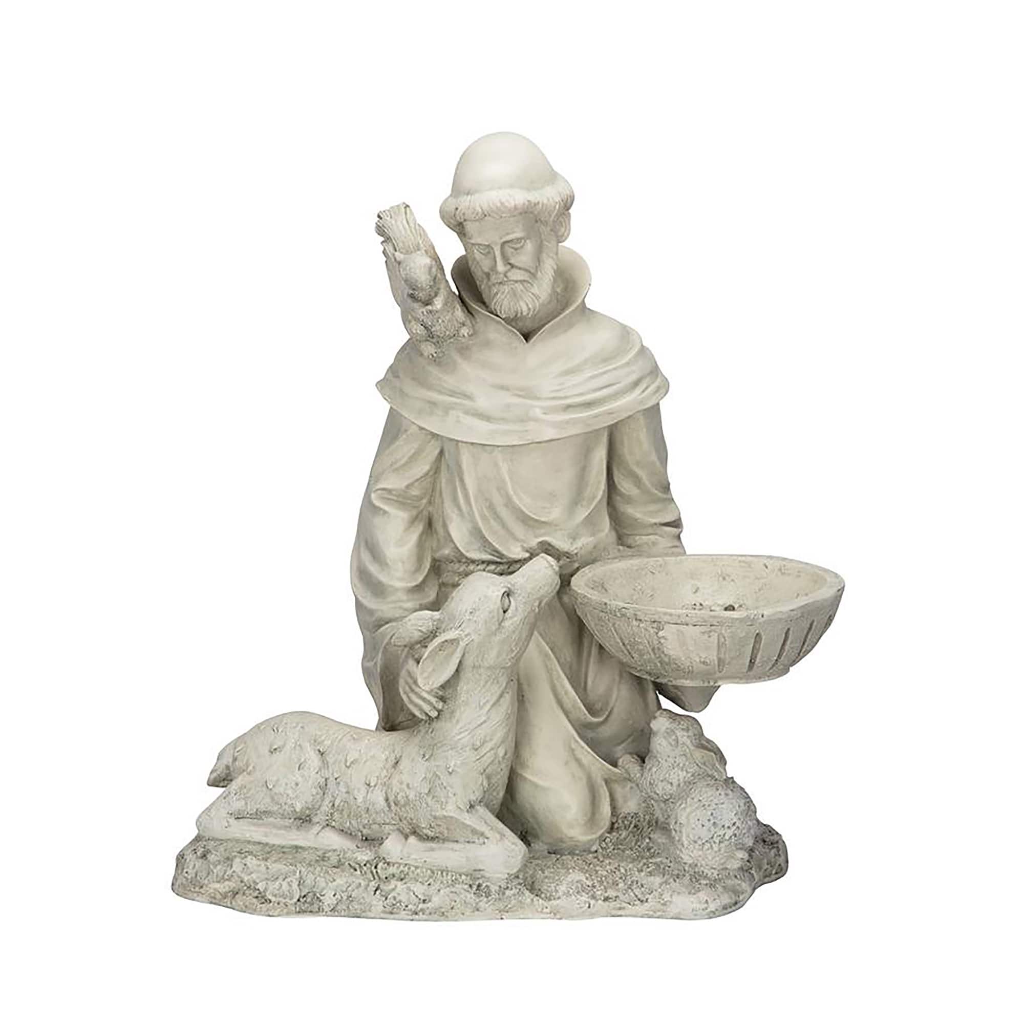 Design Toscano&#xAE; 19&#x22; St. Francis Feeds the Animals Garden Statue