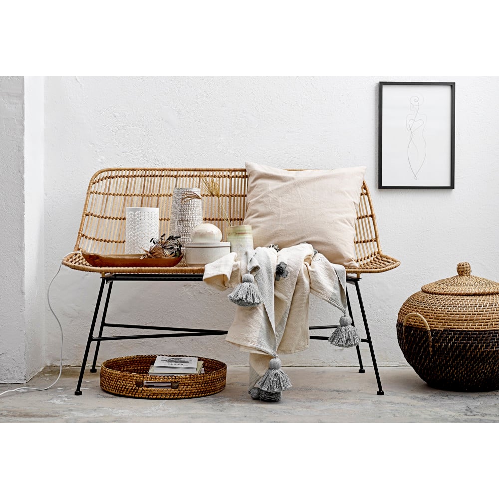 Hello Honey® Brown Basketweave Embossed Stoneware Vase