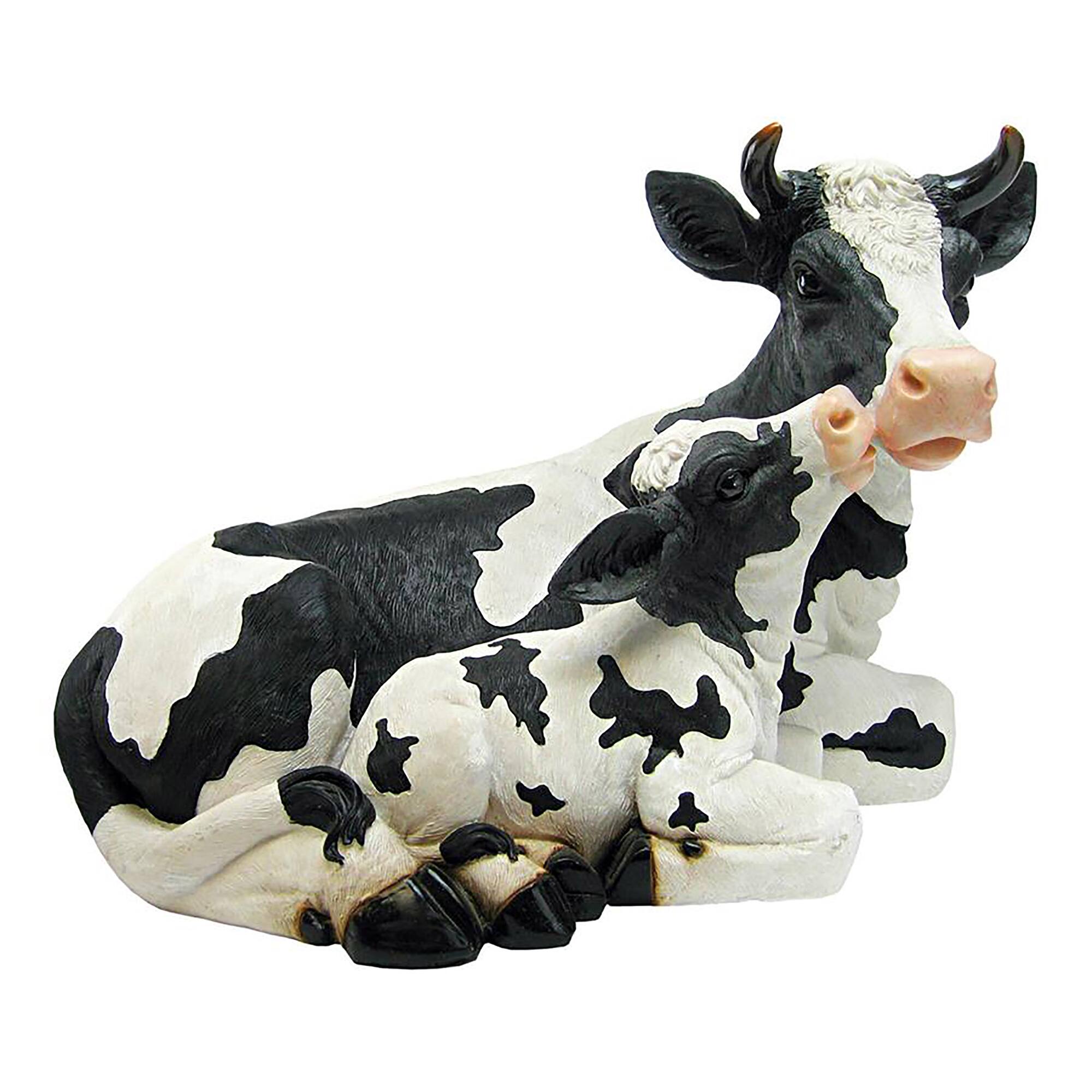 Design Toscano 16&#x22; Mother Cow &#x26; Calf Garden Statue