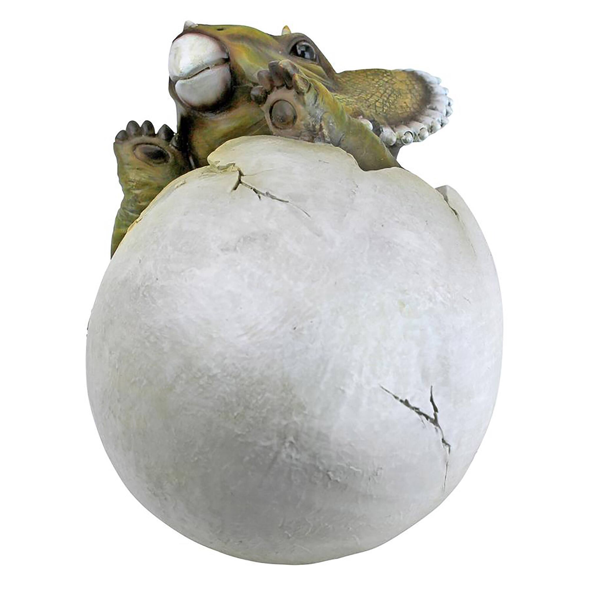 Design Toscano 8&#x22; Baby Triceratops Dino Egg Statue