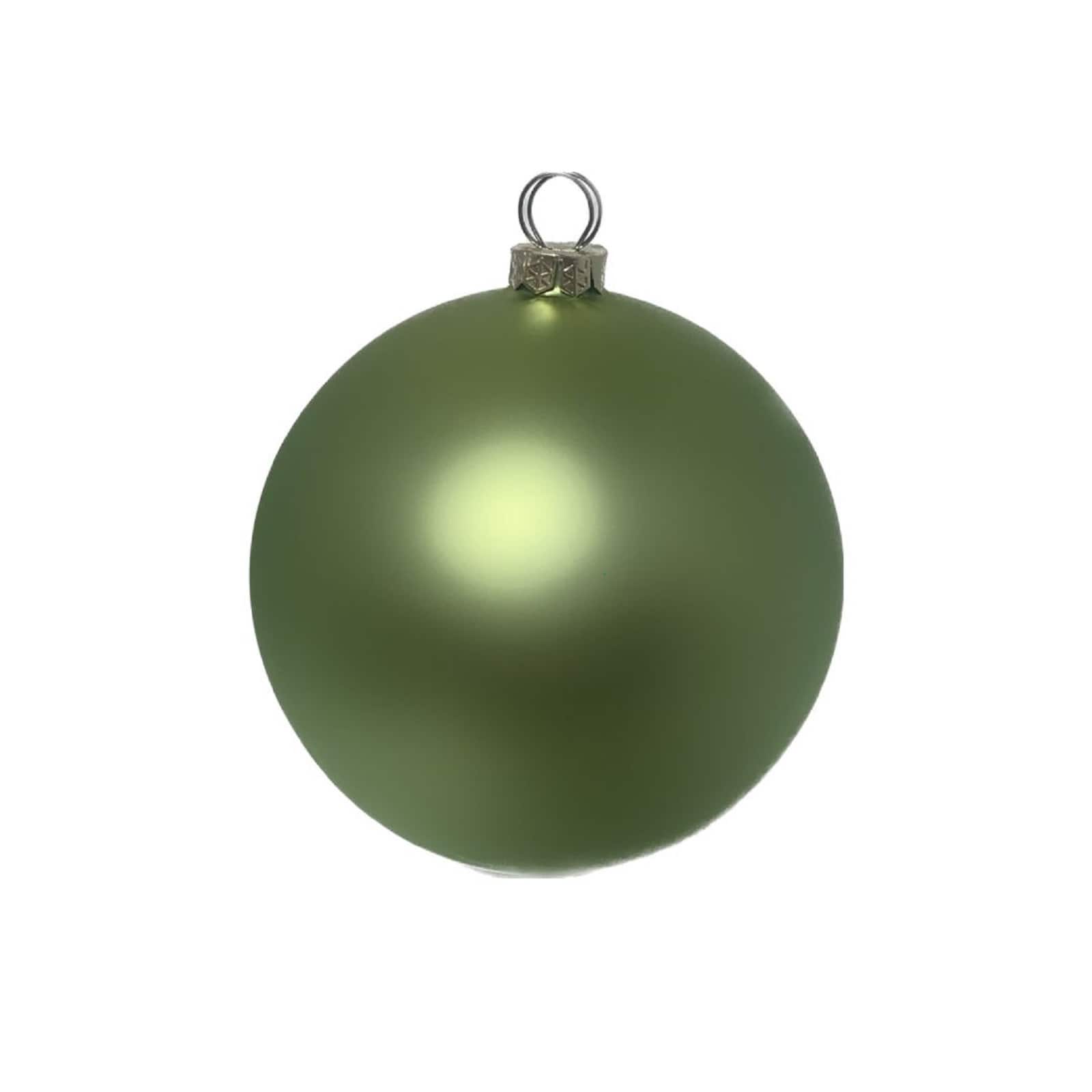 Whitehurst 6 Pack 4" Matte Glass Ball Christmas Ornaments