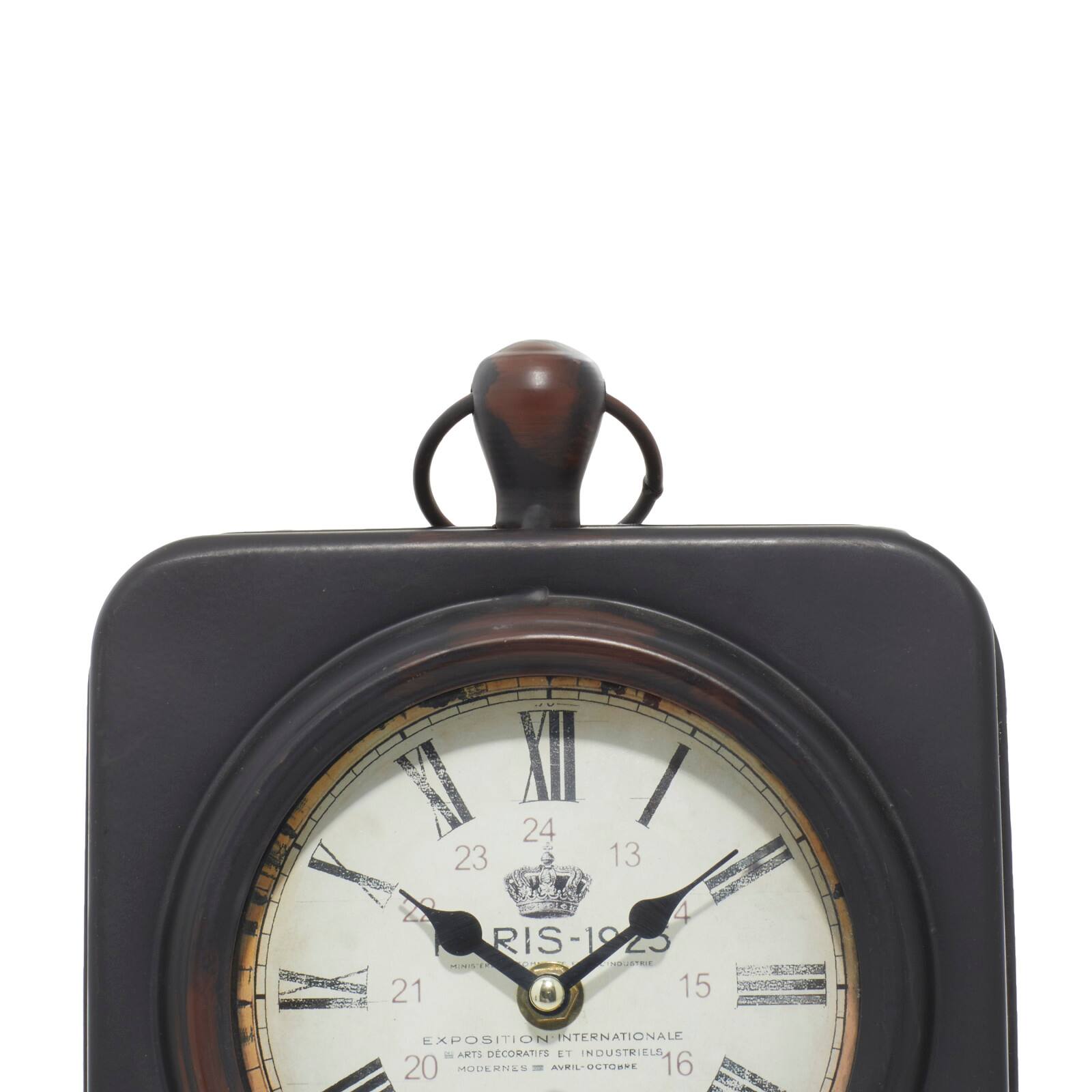 Vintage Multicolored Metal Clock Set