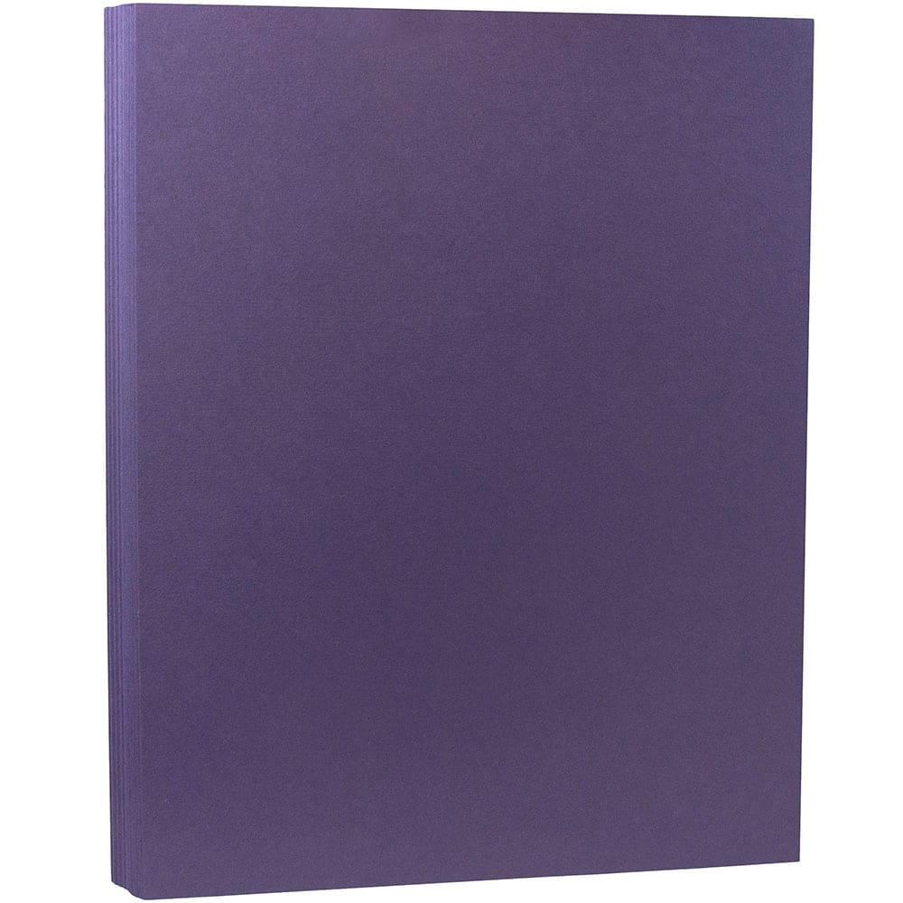 JAM Paper Matte 80lb Colored Cardstock 8.5 x 11 Coverstock Black Linen  6293359