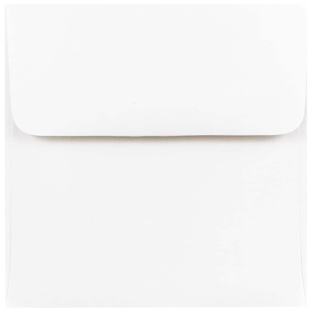 JAM Paper 4.5&#x22; White Square Invitation Envelopes
