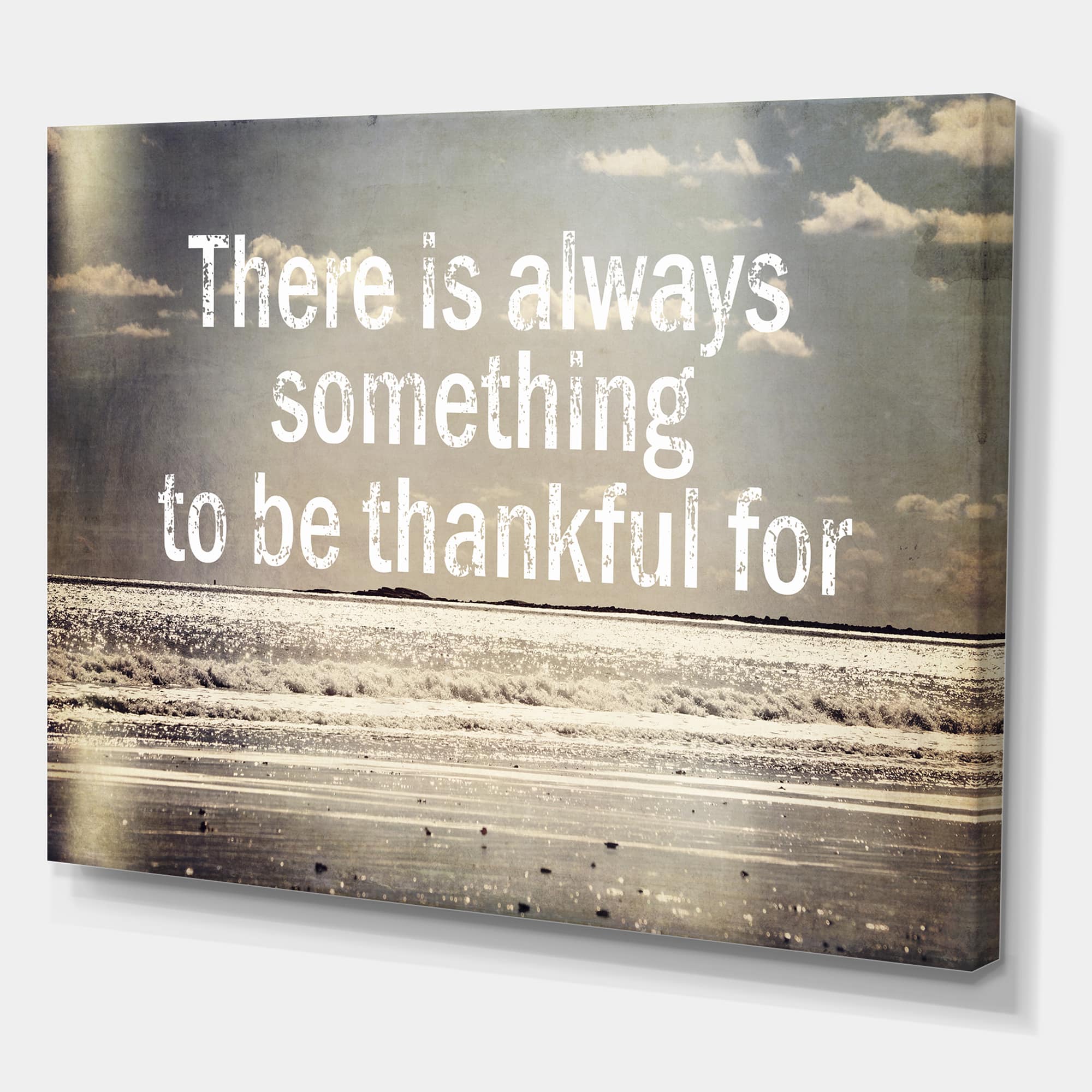 Designart - There Is Always Something To Be Thankful For - Cottage Canvas Wall Art
