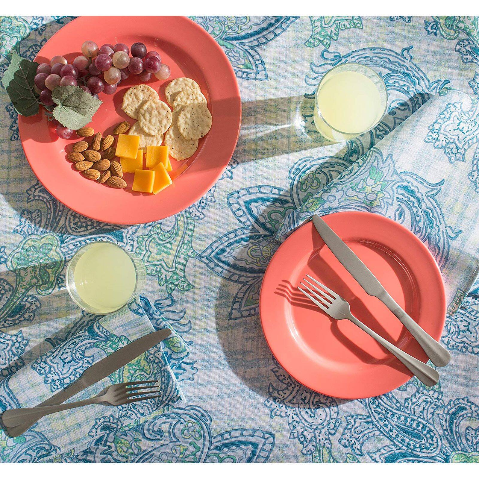 DII&#xAE; Blue Watercolor Paisley Print Outdoor Napkins, 6ct.