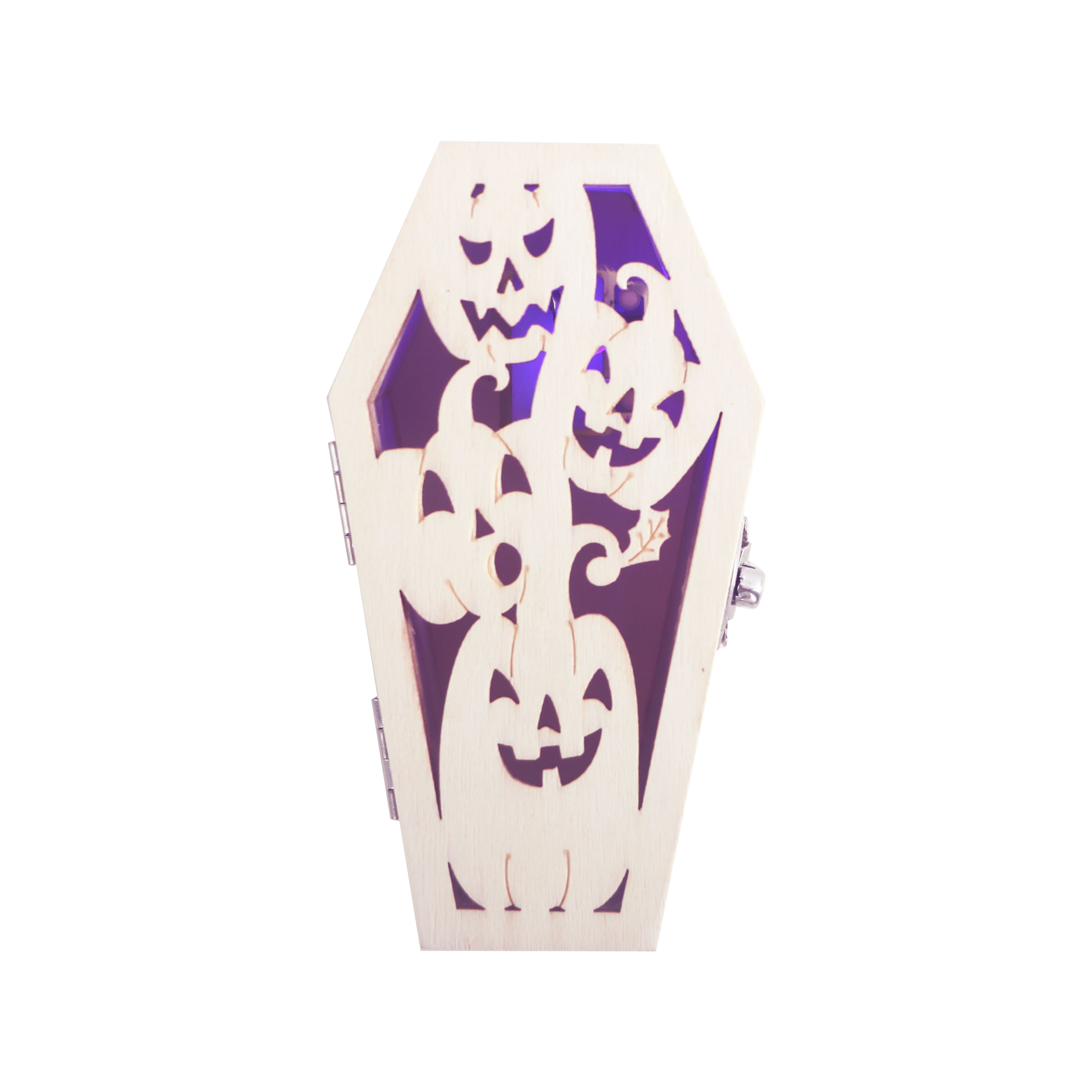 Mini Pumpkins Coffin DIY LED Wood D&#xE9;cor by Make Market&#xAE;