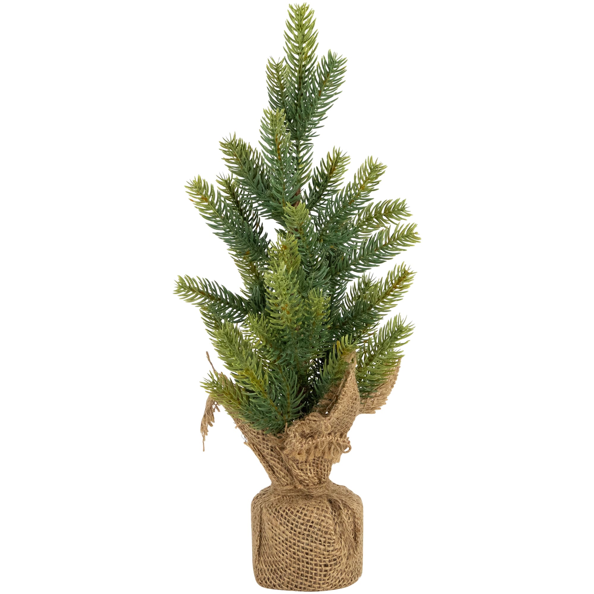 10.5&#x22;, 15&#x22;, &#x26; 18&#x22; Unlit Pine Artificial Christmas Tree with Burlap Base Set