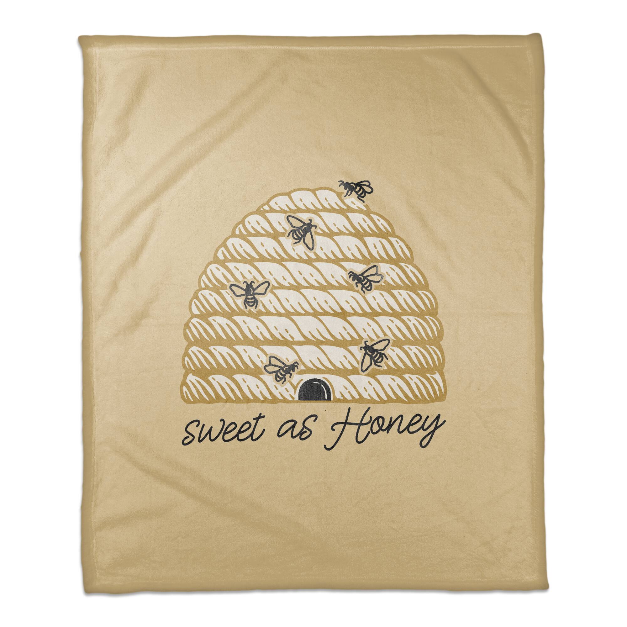 Sweet As Honey Hive Fleece Throw