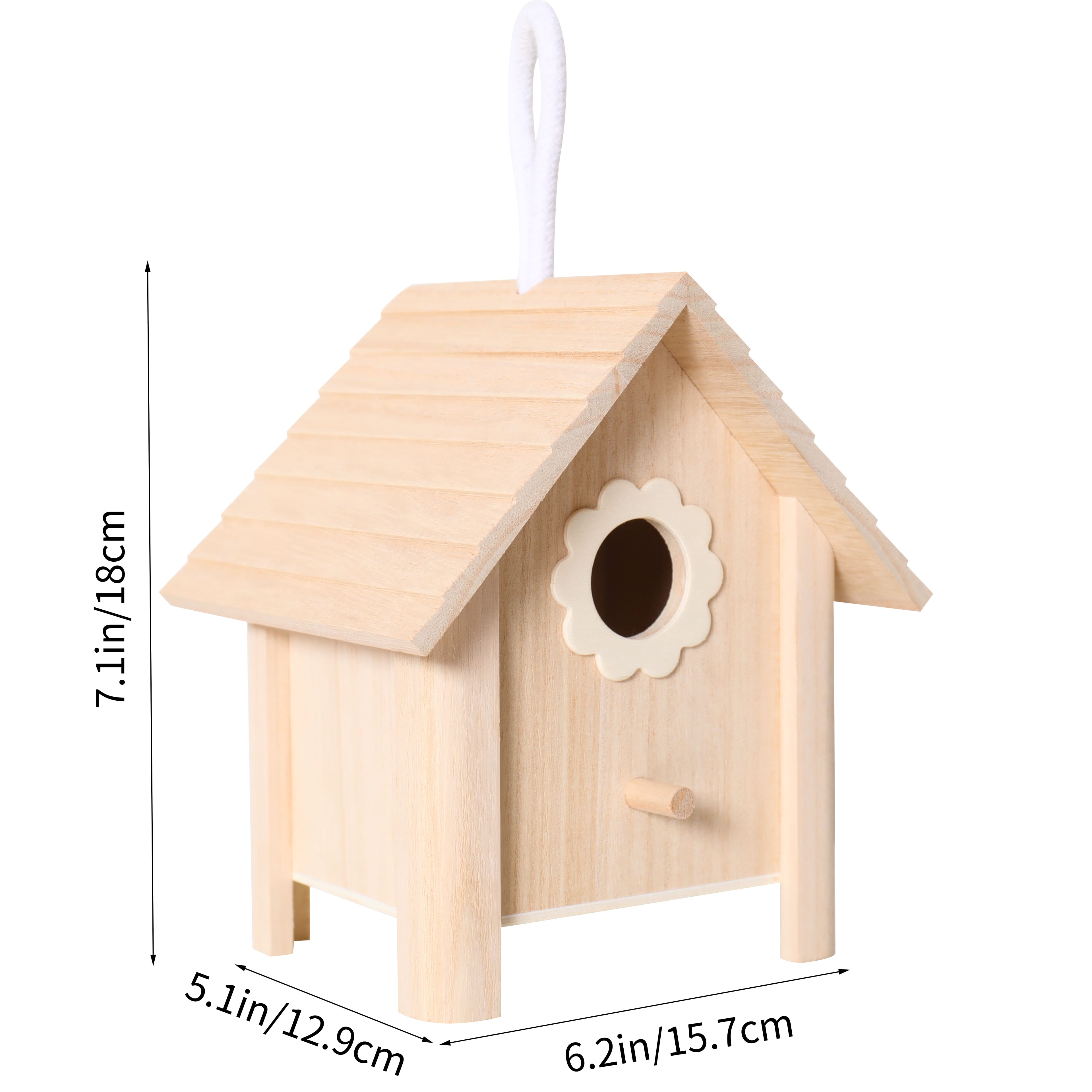 7&#x22; Unfinished Wood Flower Birdhouse by Make Market&#xAE;